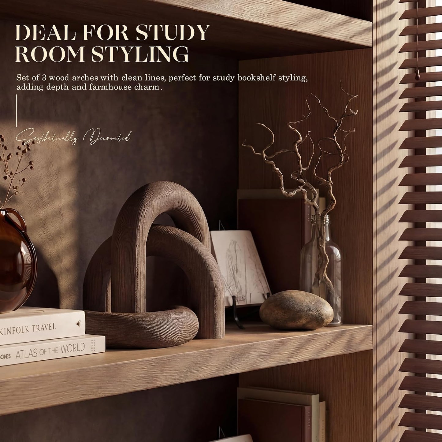 Book Shelf & Desk / Retro Brown