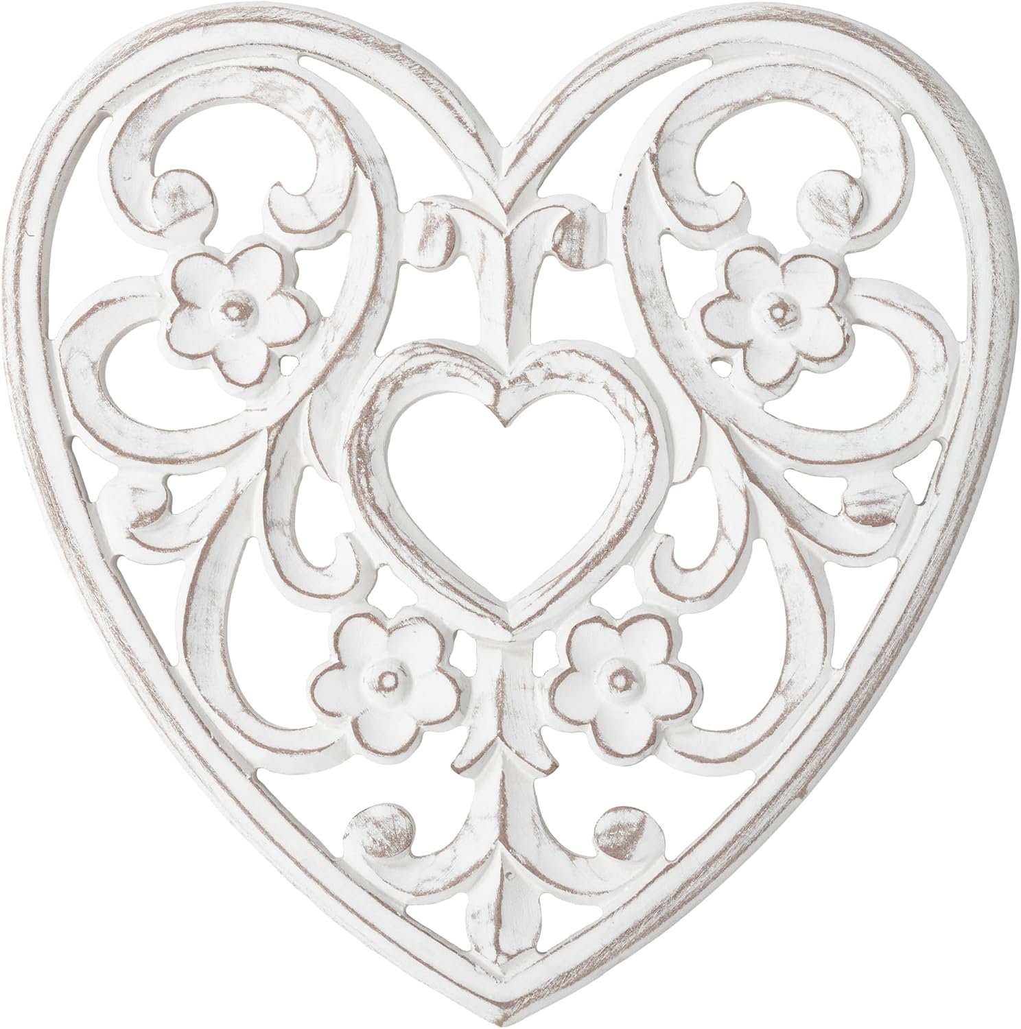 Wooden Wall Decor / 12"L x 12"W / Heart