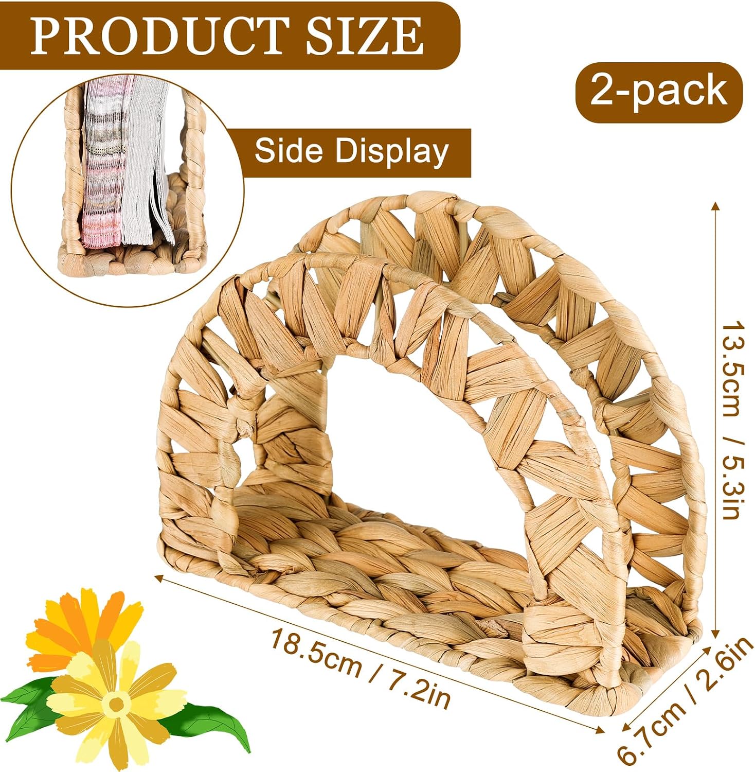 Rattan Napkin Holder / Set of 2