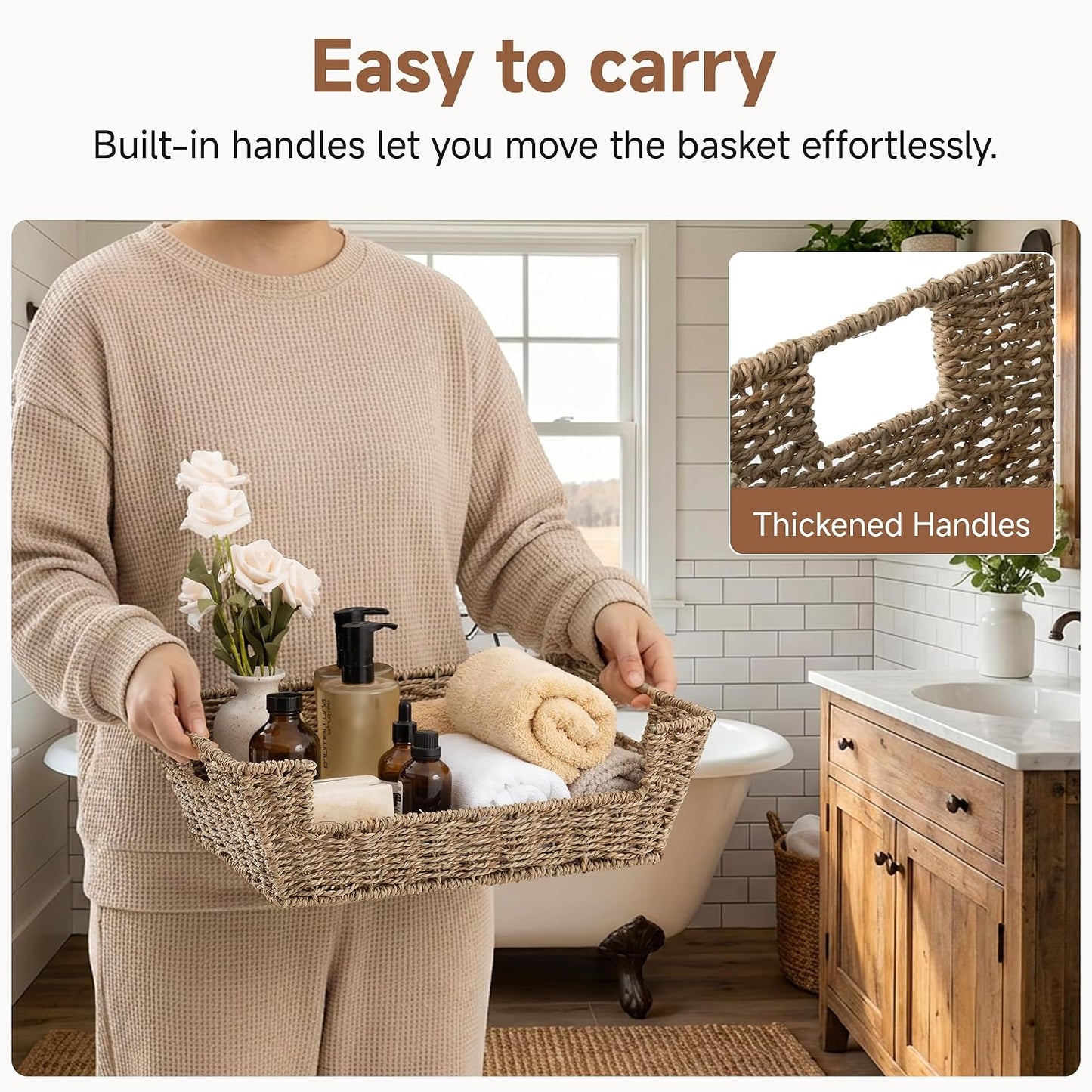 Seagrass Baskets for Organizing / Natural