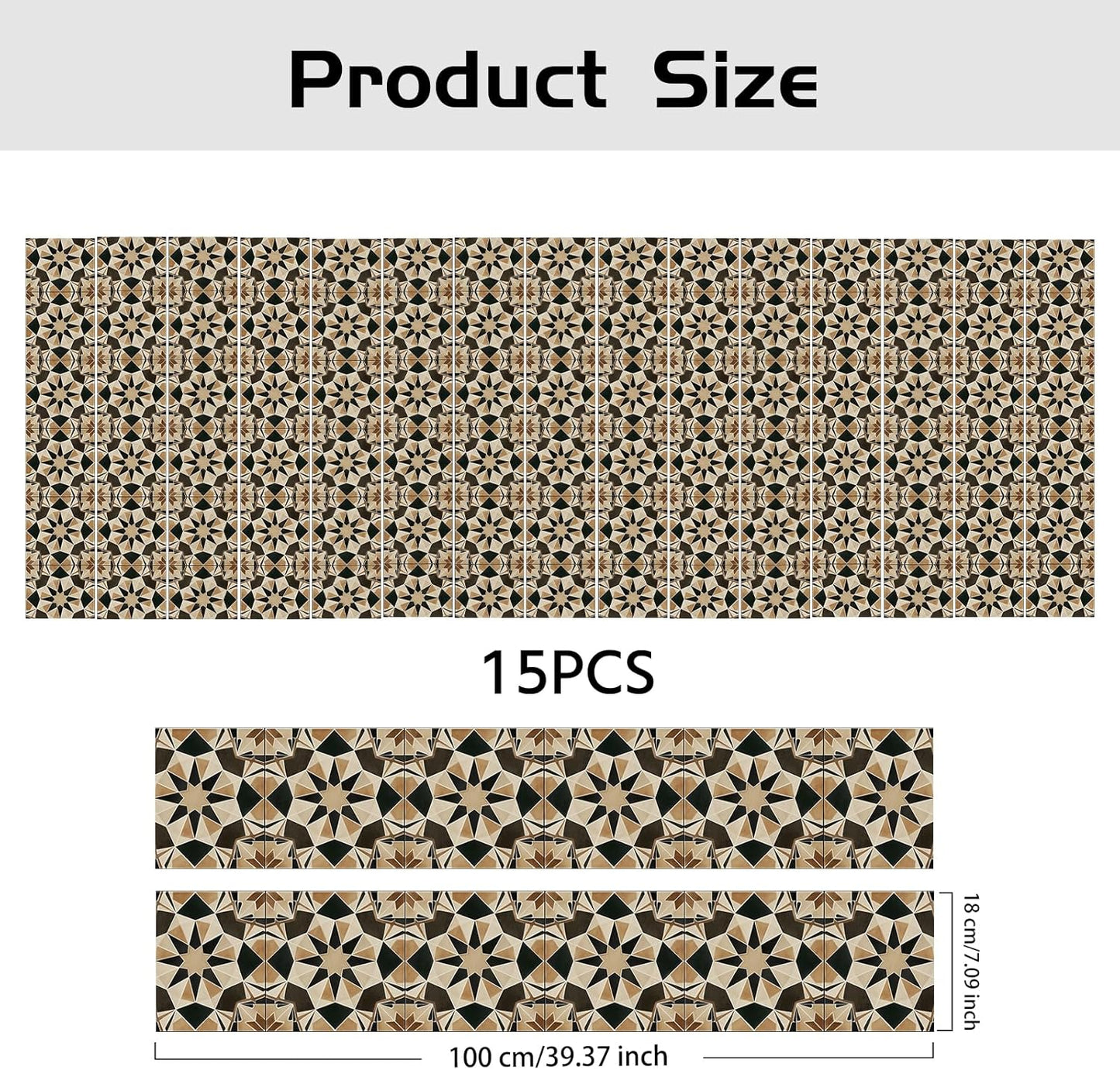 15 Strips Stair Riser Decals / 7.1 x 39