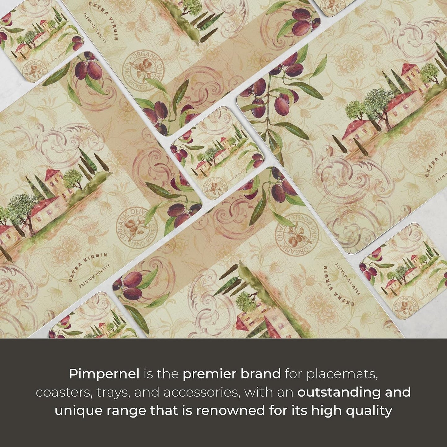 Rustic Village & Olive Branch / Olive Orchard / Set of 6