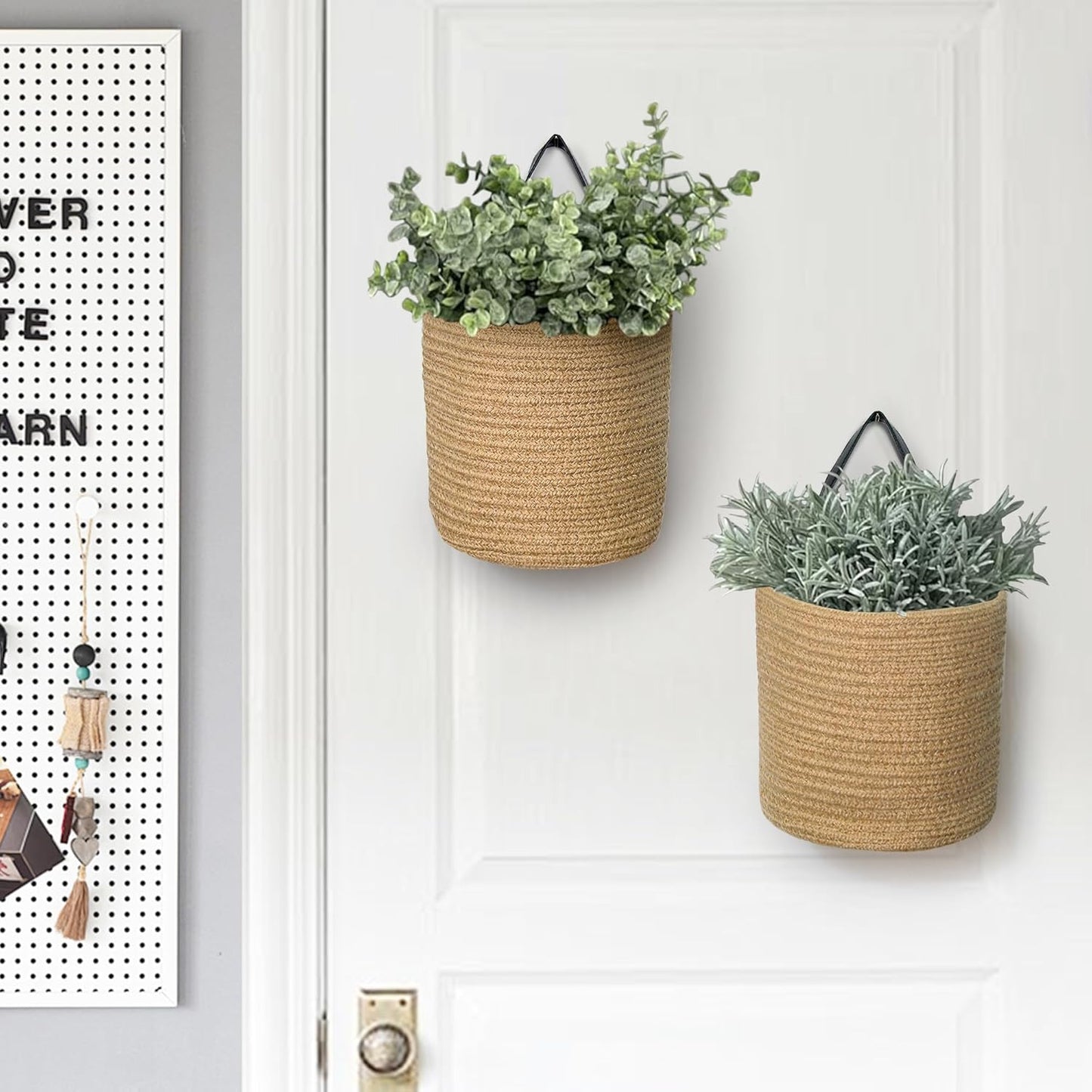 Hanging Basket / Indoor Hanging Plant / Jute / Set of 2