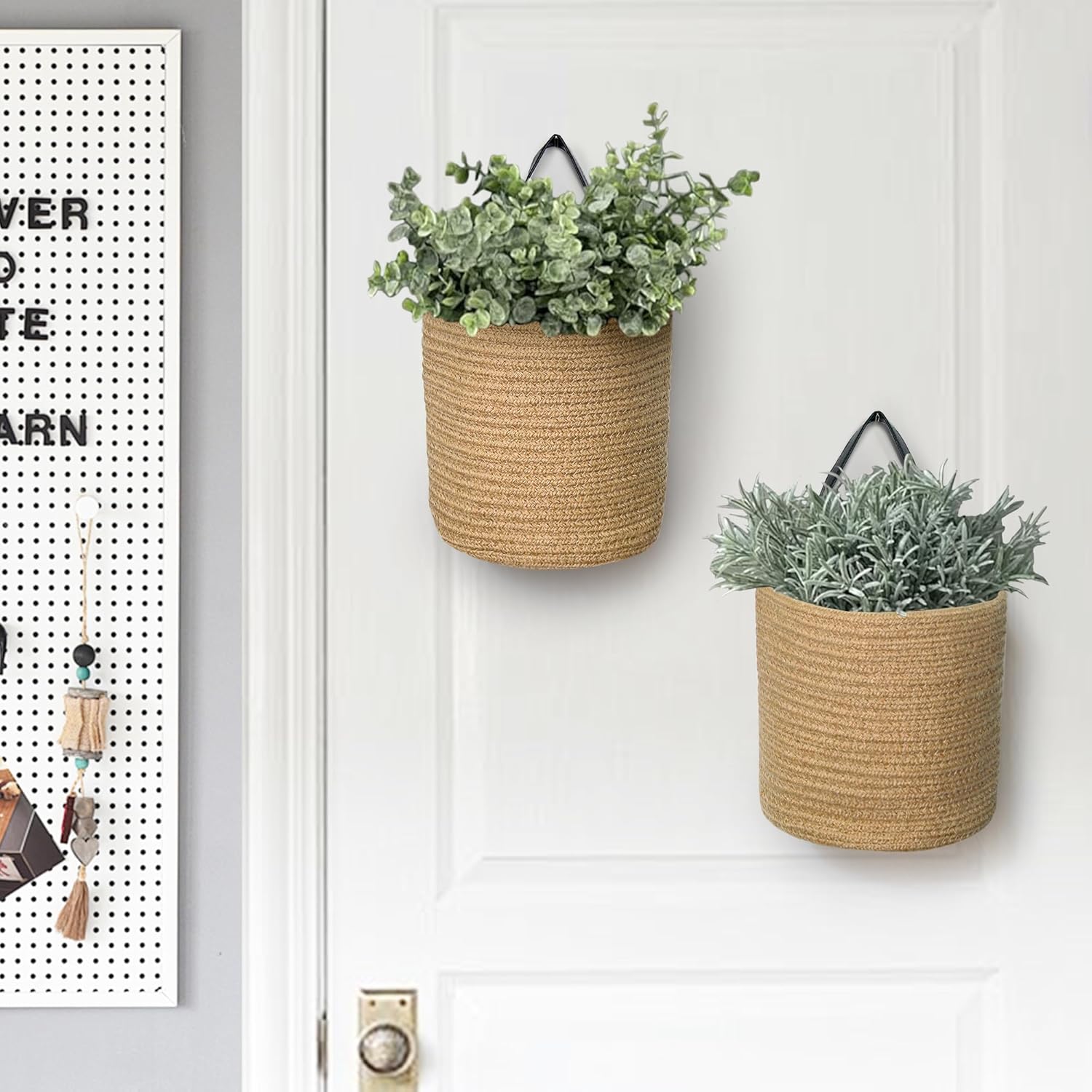 Hanging Basket / Indoor Hanging Plant / Jute / Set of 2
