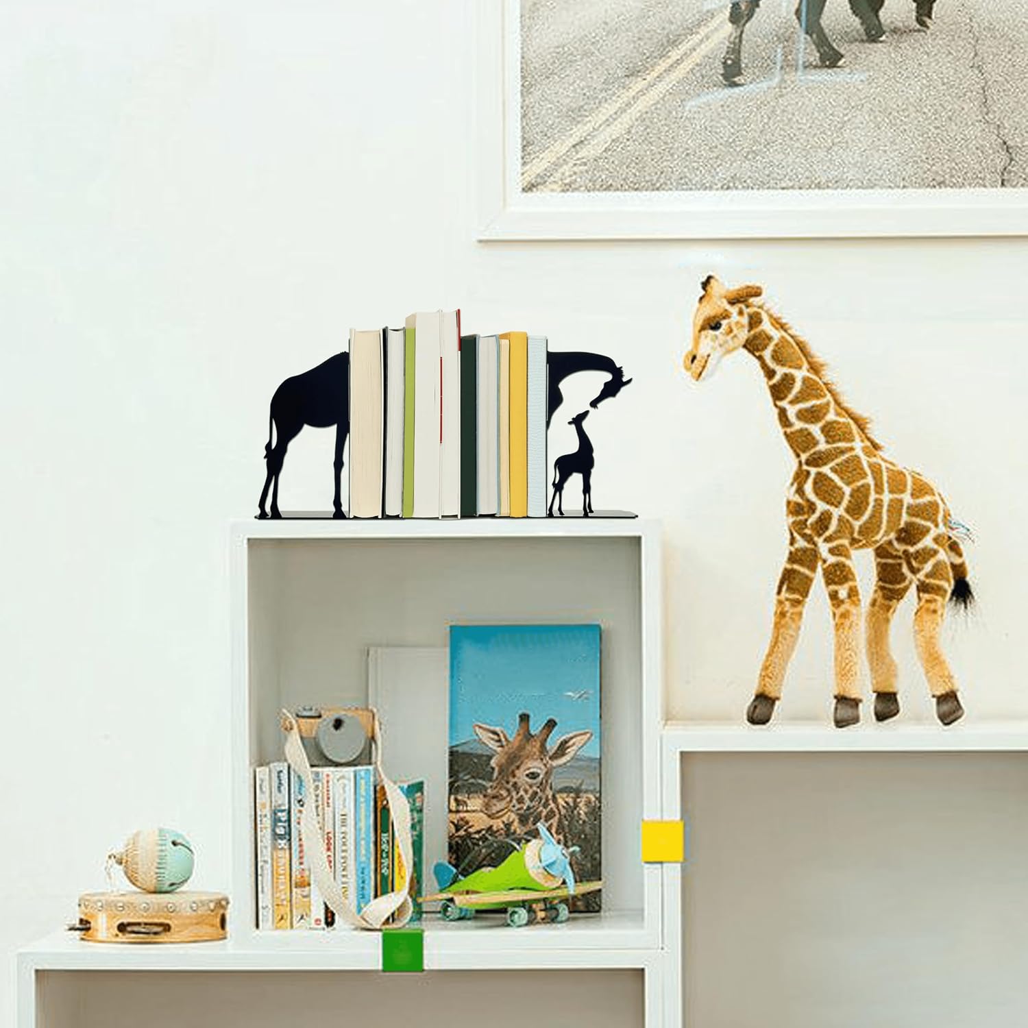 Decorative Giraffe Bookends / Intricate Design Giraffe Gifts for Book Lovers and Animal