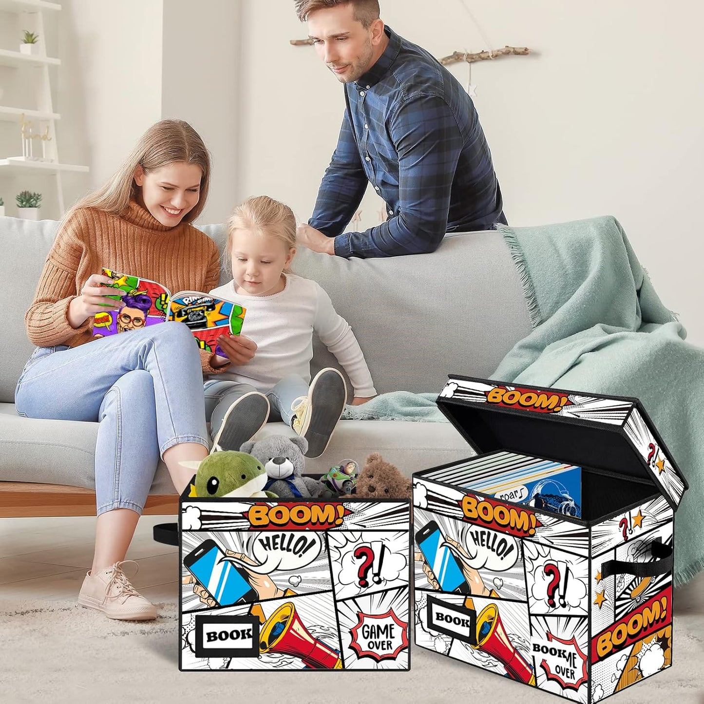 Collection Comic Book Storage Boxes / Cartoon Speakers / 1-pack / 15.8 x 7.8 x 11.8