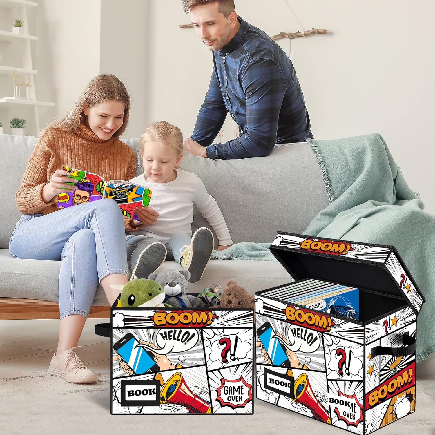 Collection Comic Book Storage Boxes / Cartoon Speakers / 1-pack / 15.8 x 7.8 x 11.8