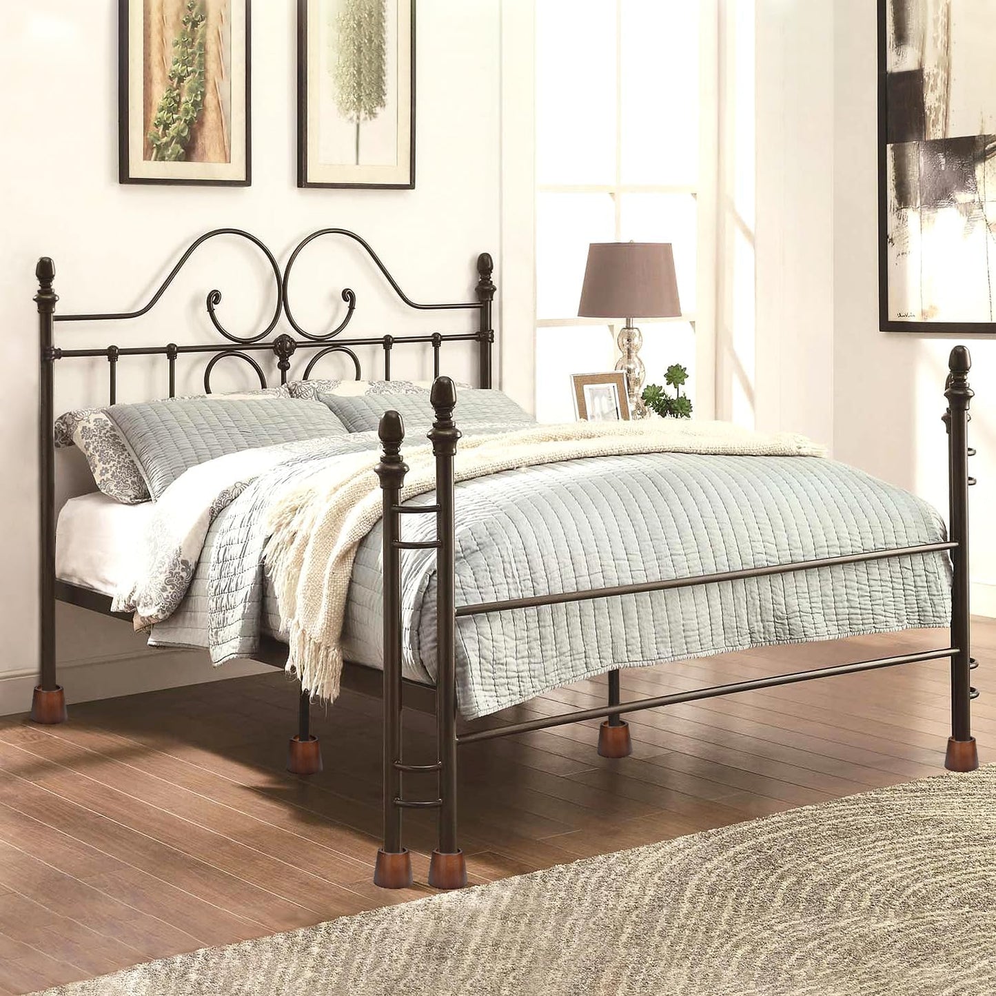 Wooden Bed Risers 3 Inch Round Furniture Risers Set of 6, Heavy Duty Wood Bed Lifts Risers for Bed Frame, Table, Sofa