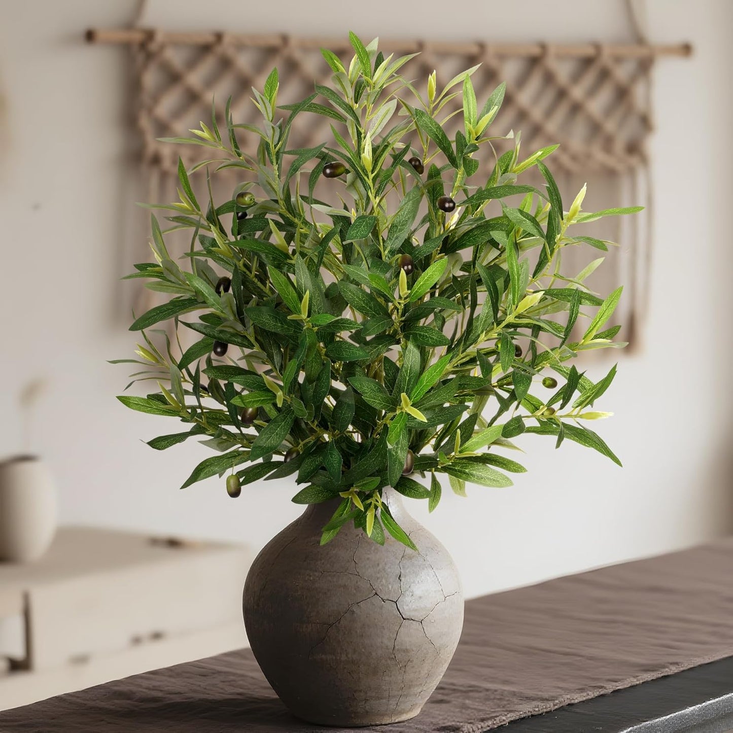 Fake Plants Olive Branch Artificial Plant Outdoor Decorations / Set of 6