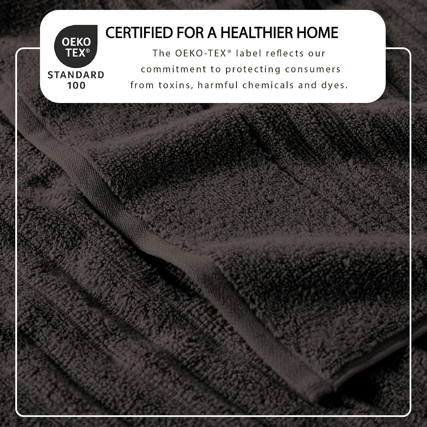 Great Bay Home Bath Towel Set - 100% Cotton 6 Piece Towel Set - Absorbent & Quick-Dry Towels for Bathroom (Midnight