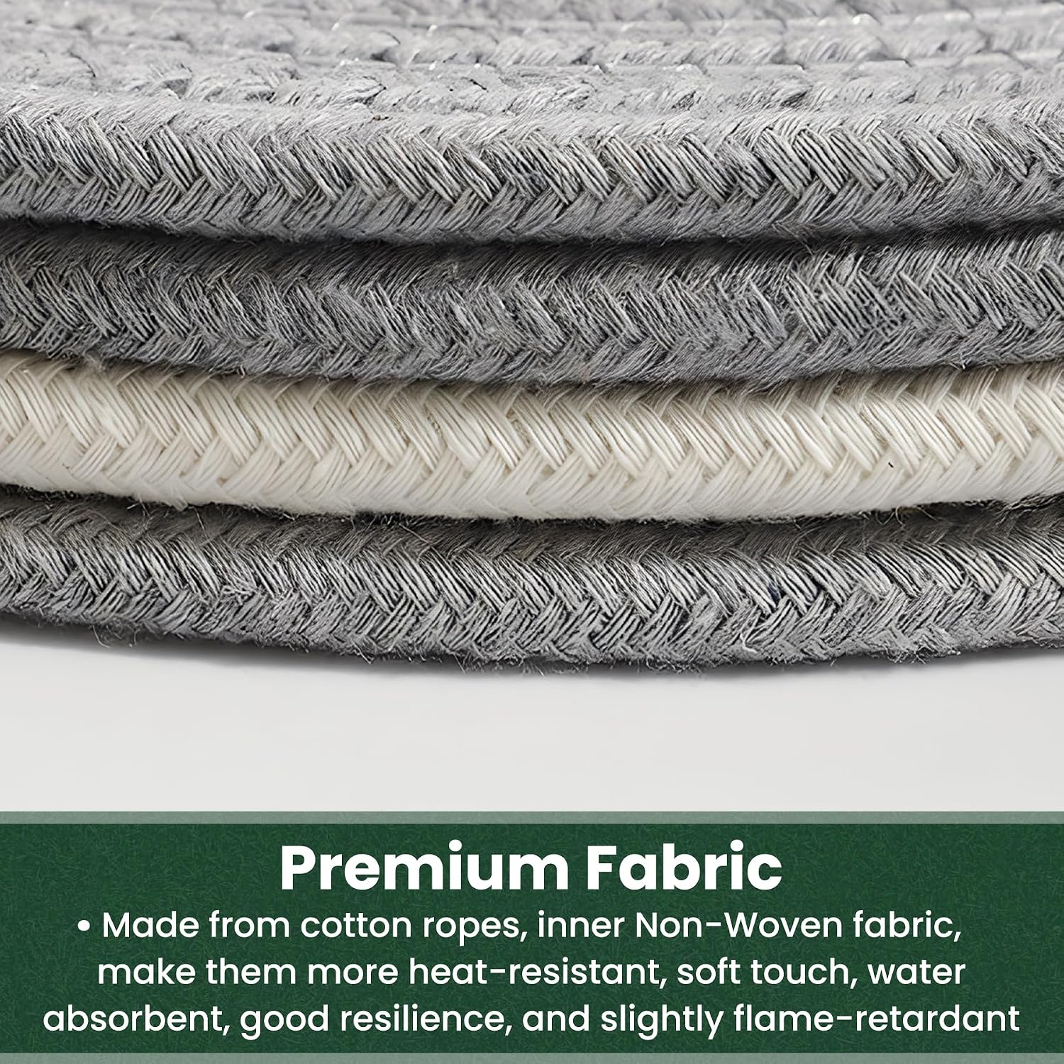 10 Inch Trivets for Hot Dishes, Hot Pots and Pans, 5 Pcs | Comes with Storage Basket, Extra Large Thick Heat Resistant