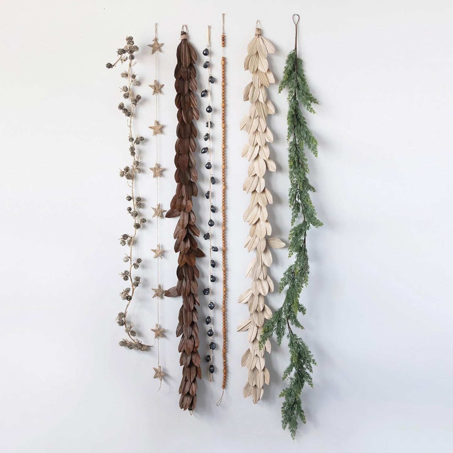 Creative Co-Op 84" L Faux Cedar Garland, Green