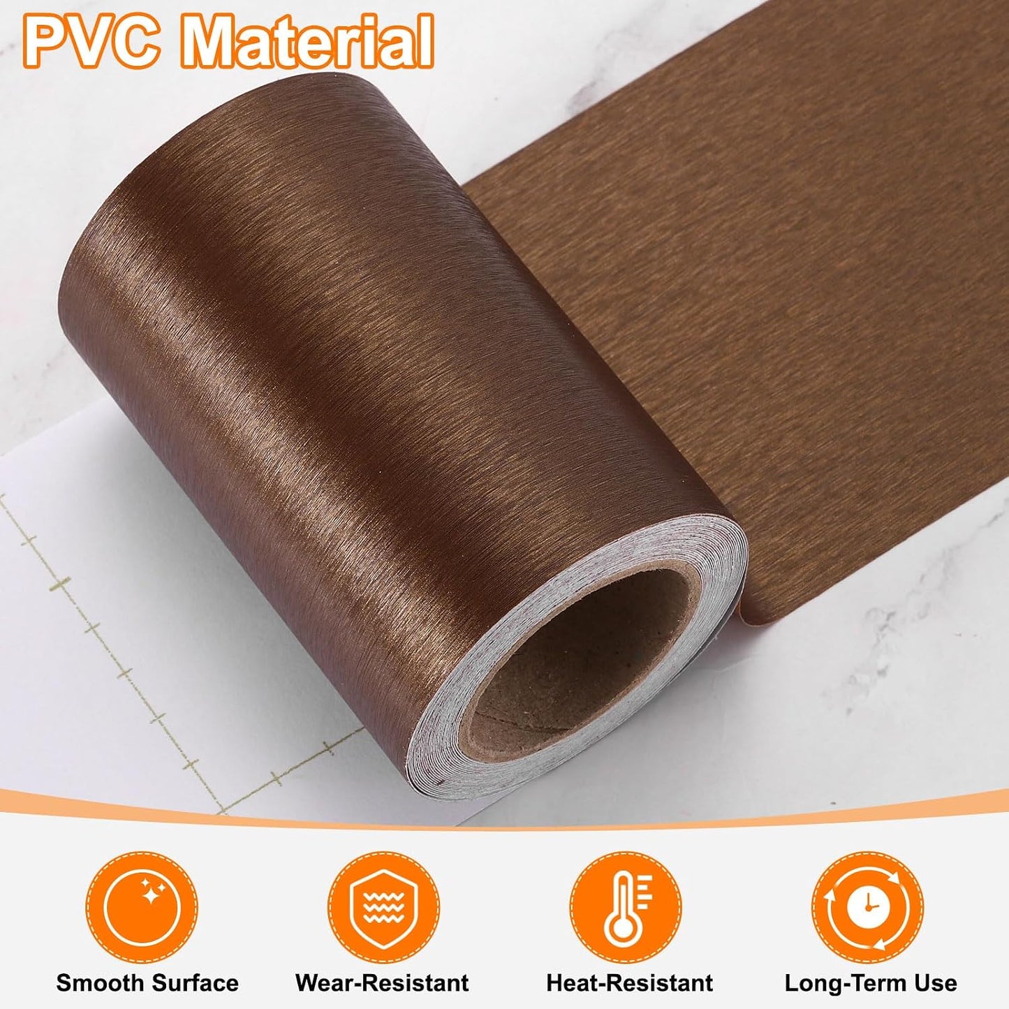 Mirror Border Peel and Stick Wood Grain Tape ft PVC Self-Adhesive / Bronze Gold / 2 x 39 / FT