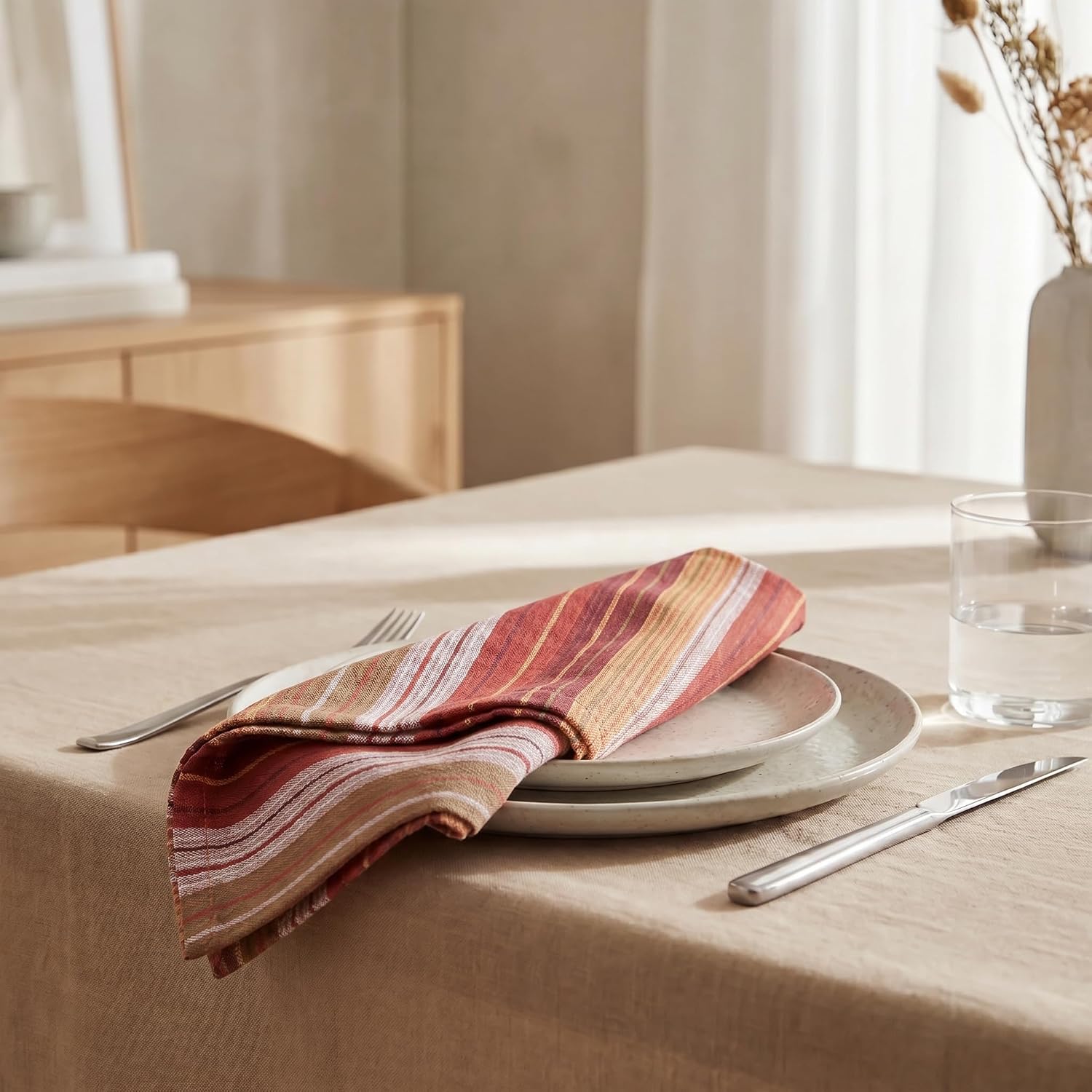 Urban Villa Cloth Napkins Cotton 20x20 (Set of 12) Fall Dobby