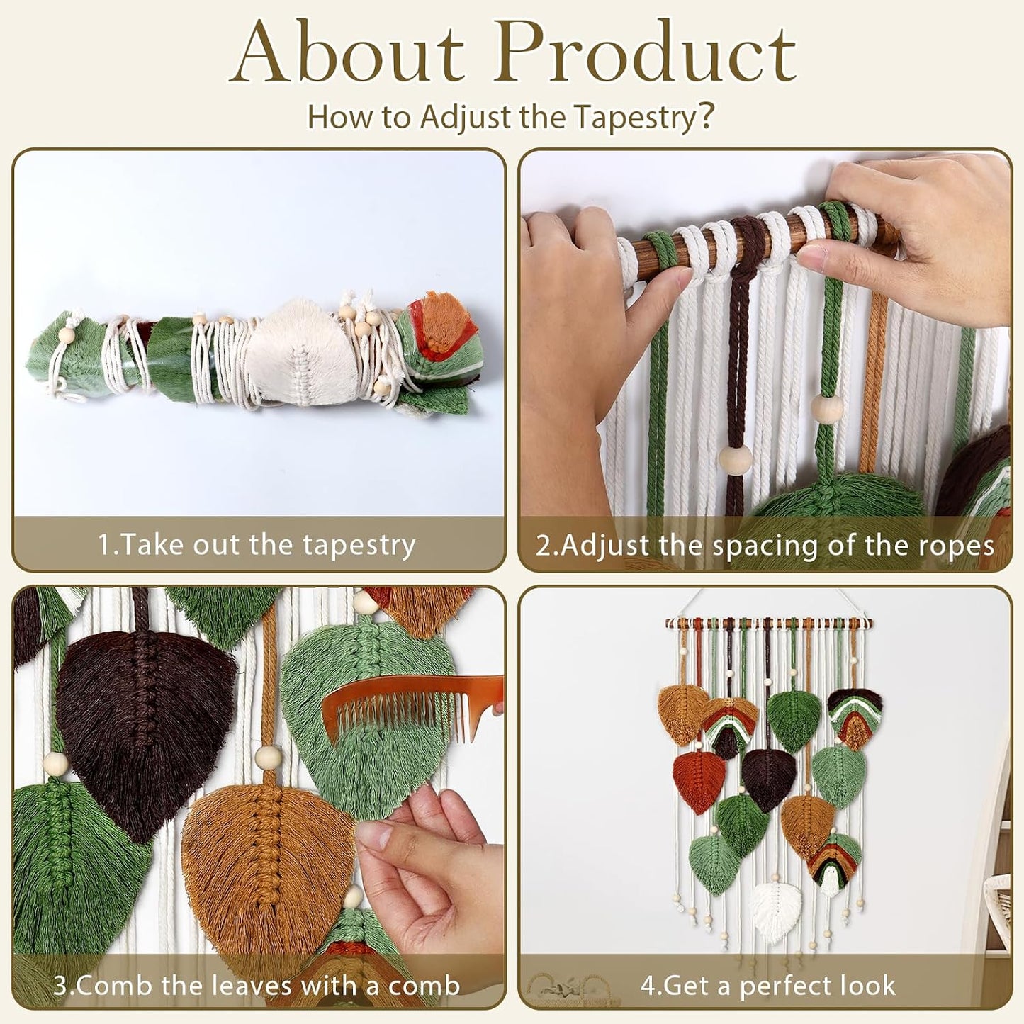 Macrame Wall Hanging Boho Woven Tapestry