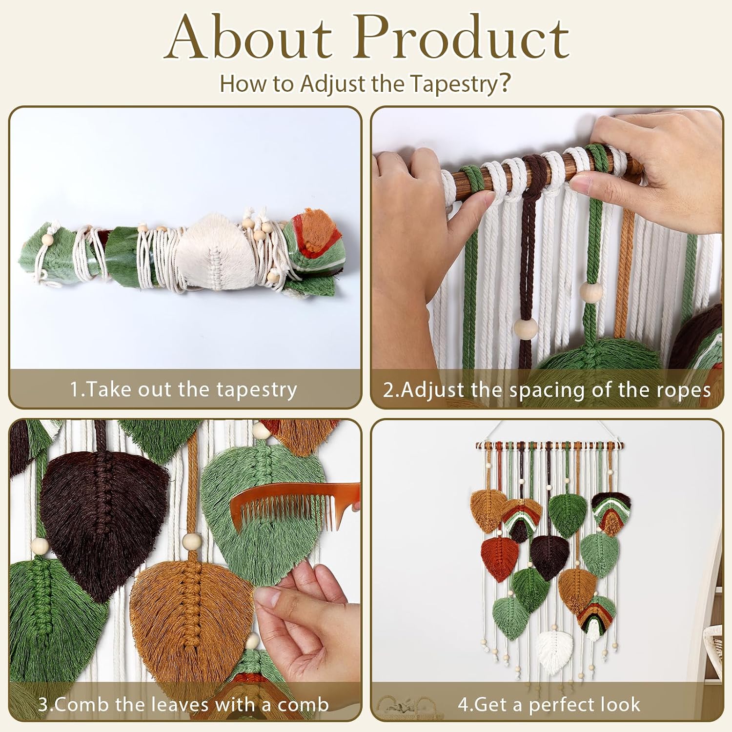 Macrame Wall Hanging Boho Woven Tapestry