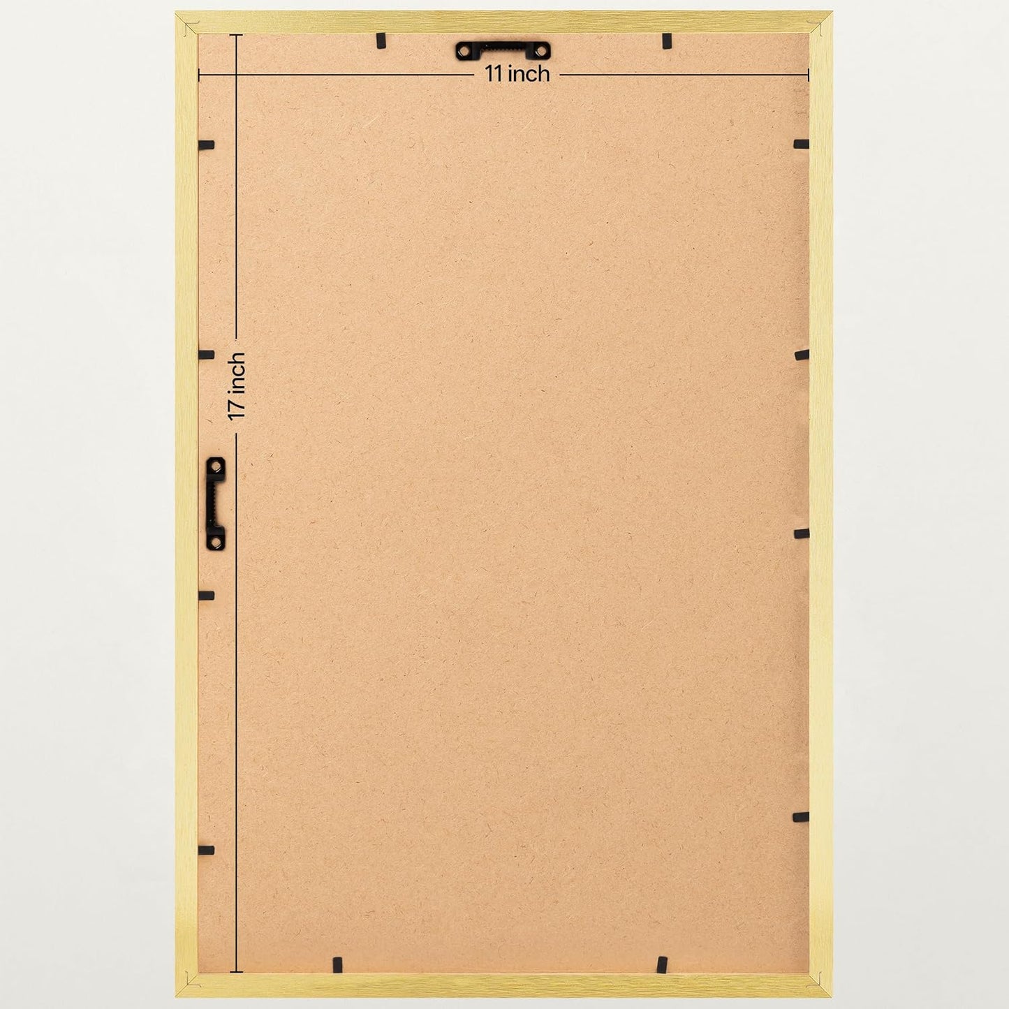 eletecpro 11x17 Picture Frames, Acrylic Cover, Gold, Set of 5 | Display Photo 11x17 Photo, Horizontal or Vertical, Wall