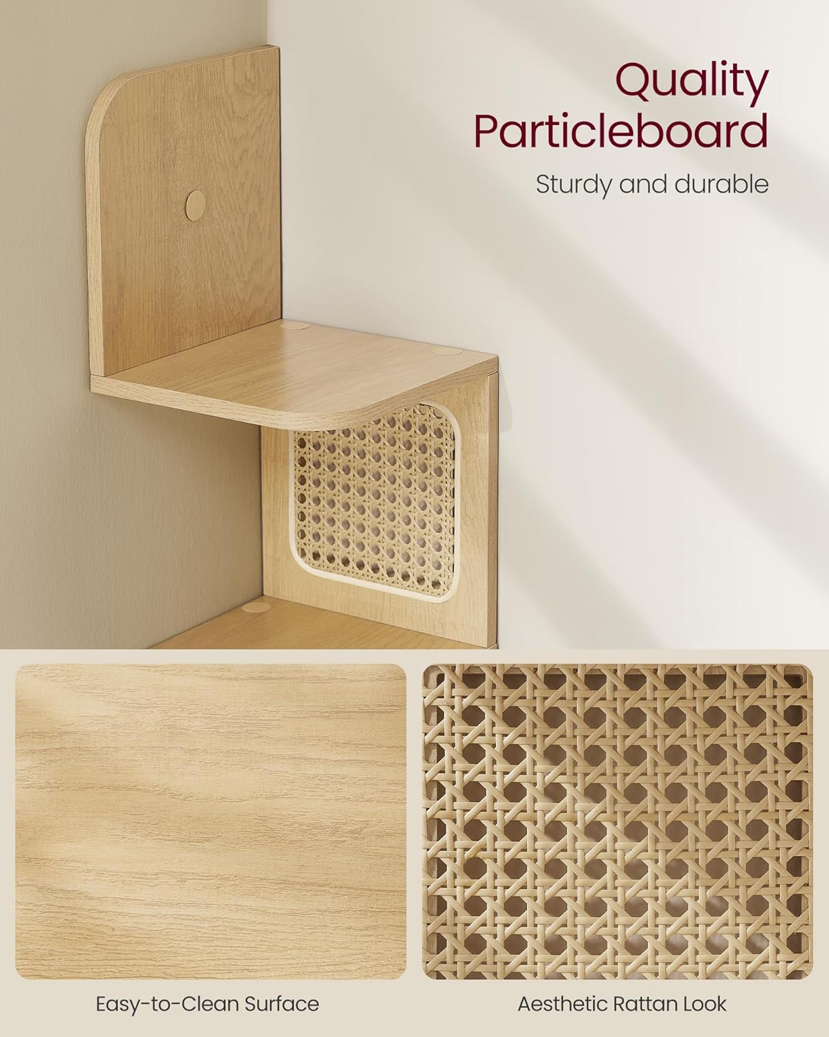 PVC Rattan Sides / Oak Beige