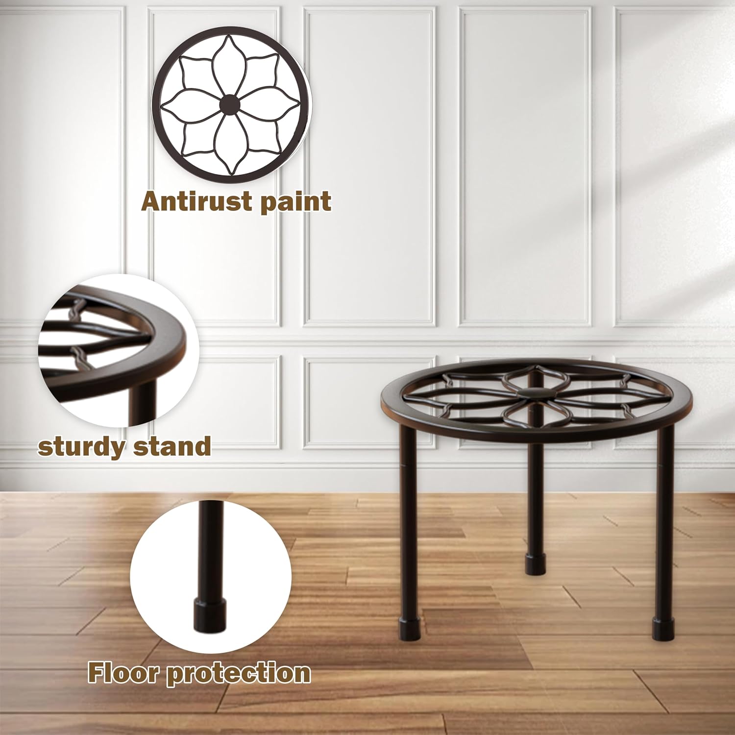 Metal Plant Stand Indoor Outdoor,Indoor Plant Stands for Patio Rust Proof,Heavy Duty Flower Pot Stands for Multiple
