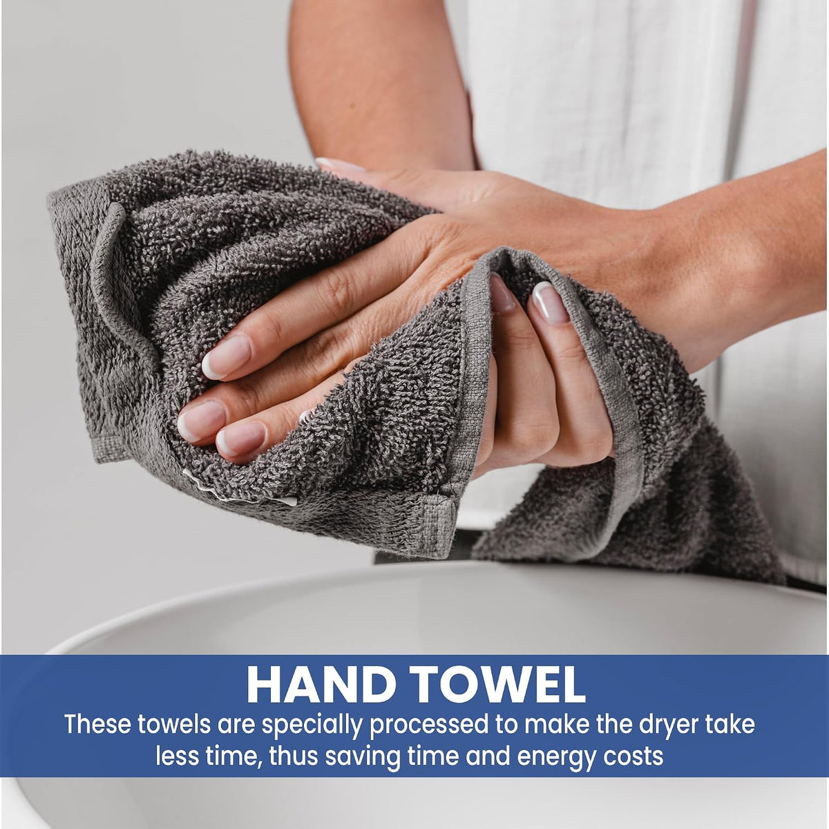 Linteum Textile 12 Piece Towel Set, 16x28 Inch, 100% Soft Cotton Zero Twist 16 Single Yarn Ring Spun Luxury Hand and