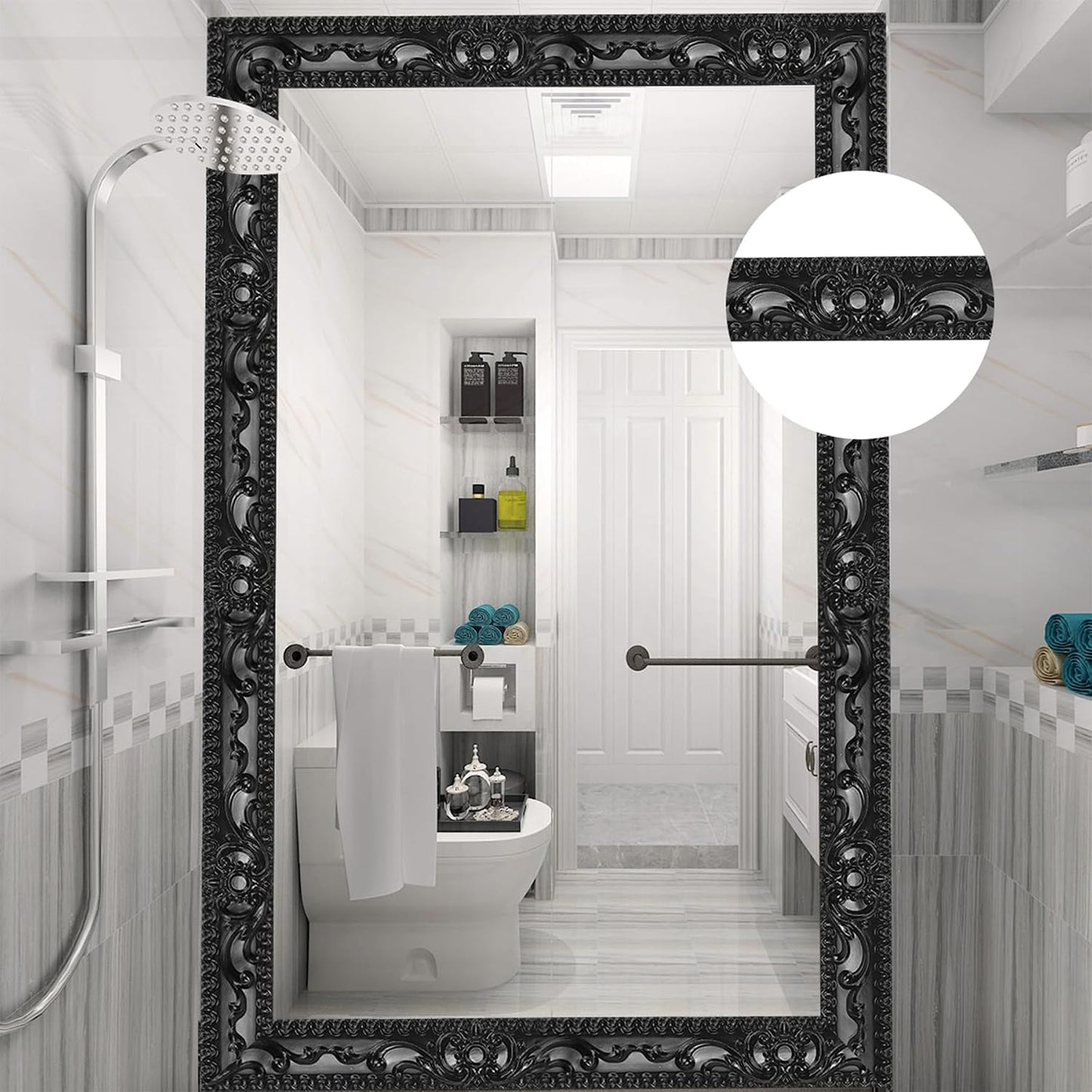 Self Adhesive Peel and Stick Molding Ceiling Molding / Black