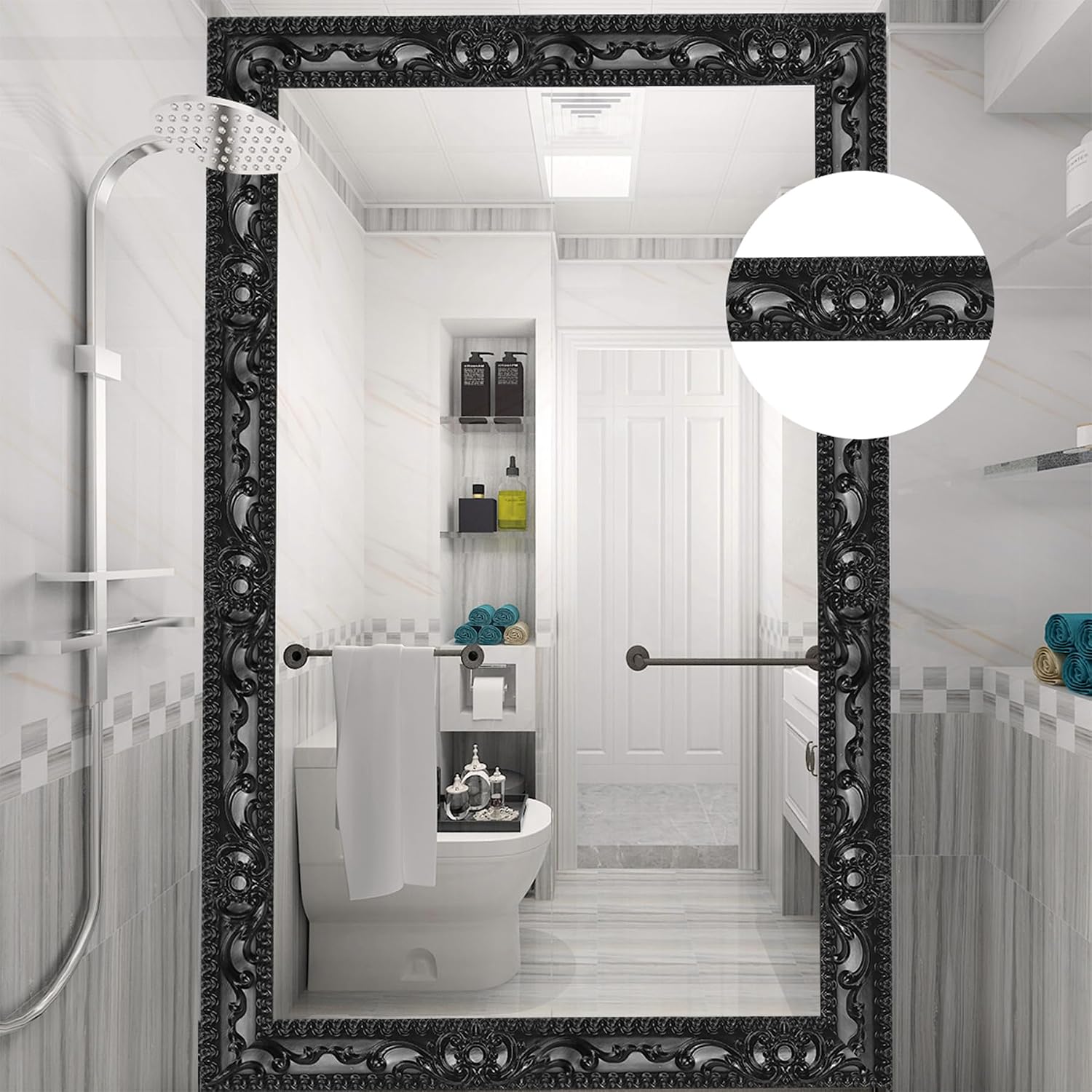 Self Adhesive Peel and Stick Molding Ceiling Molding / Black