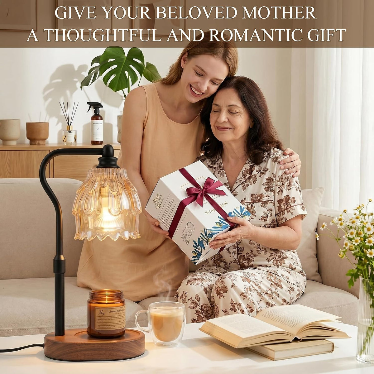 Candle Warmer Lamp with Timer and Wireless Remote Control | Dimmable Candle Warmer for Jar Candles, Mothers Day