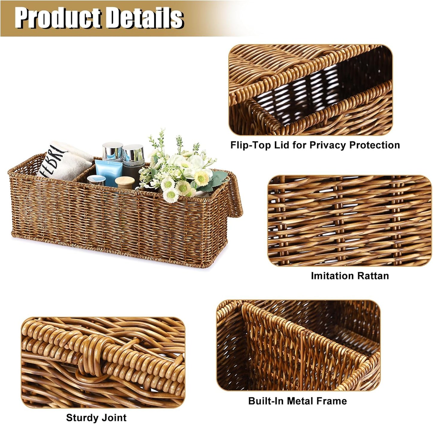 Wicker Storage Basket / Brown / Large