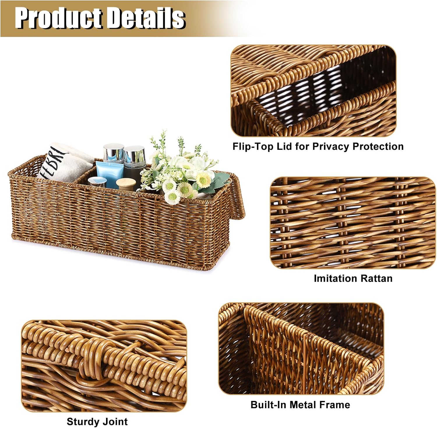 Wicker Storage Basket / Brown / Large