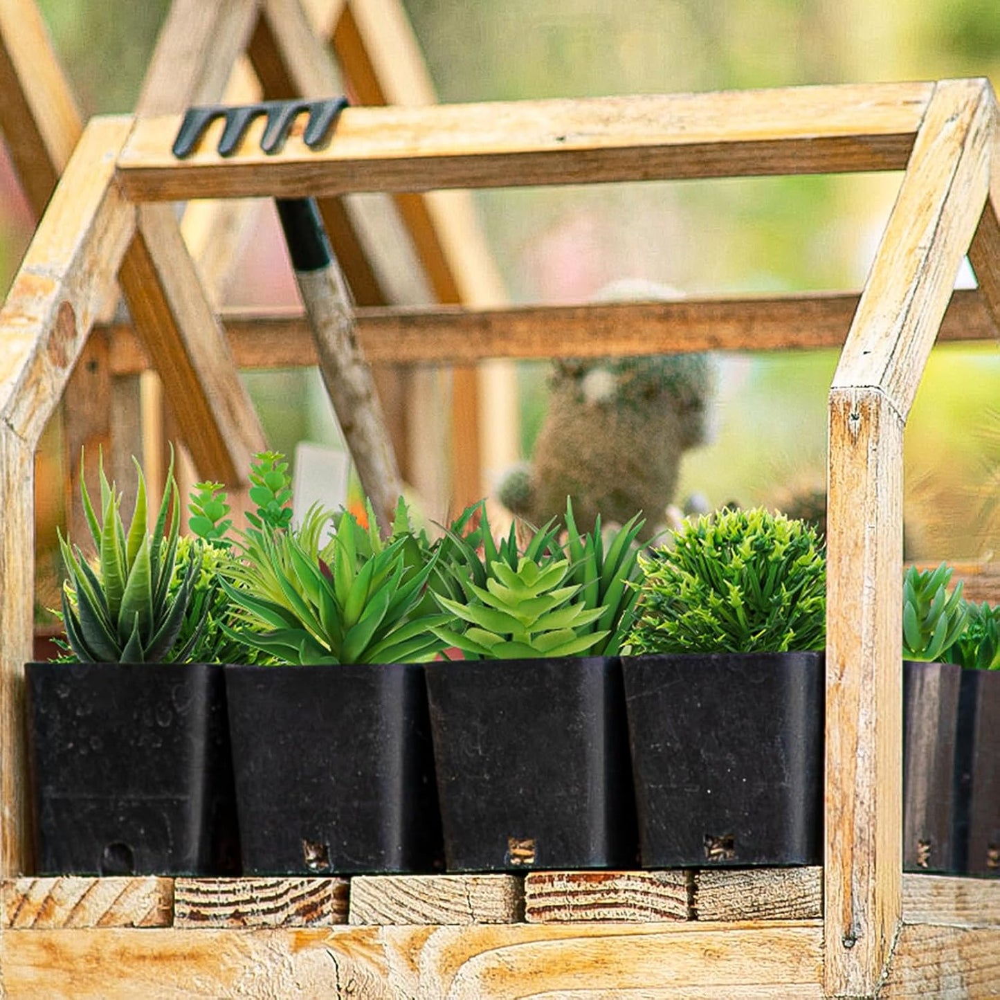 Artificial Succulents Realistic Mini Succulent Plants / Green / Set of 22