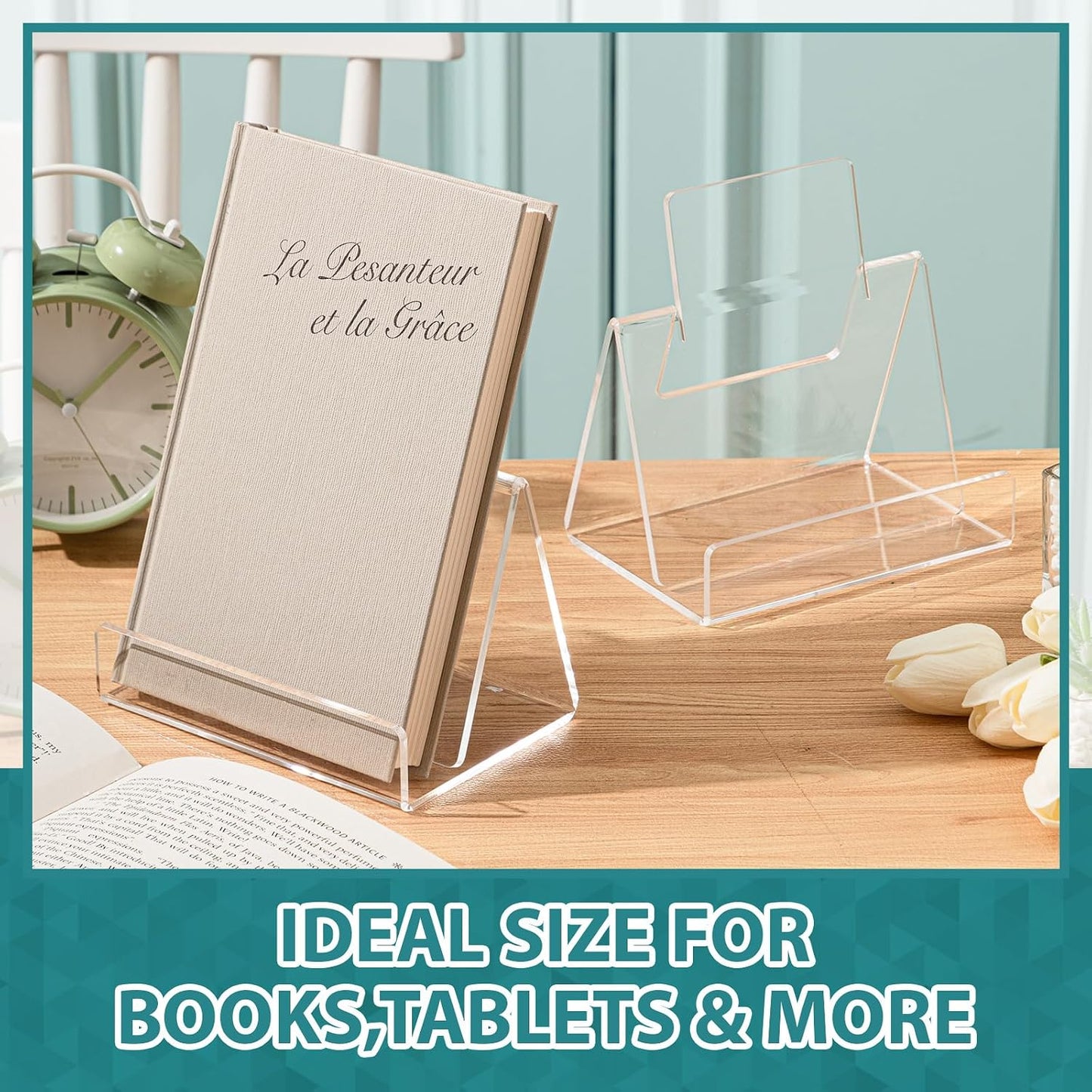 Acrylic Display Book Stand / Clear / Set of 2