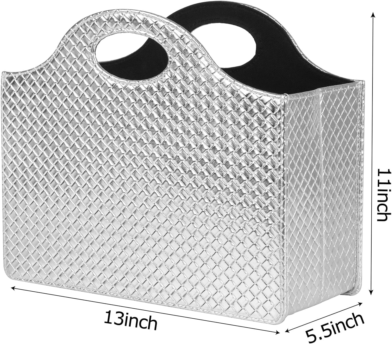 HofferRuffer Magazine Basket Holder, Foldable Magazine Rack, Document File Holder Organizer, File Folder, Newspaper