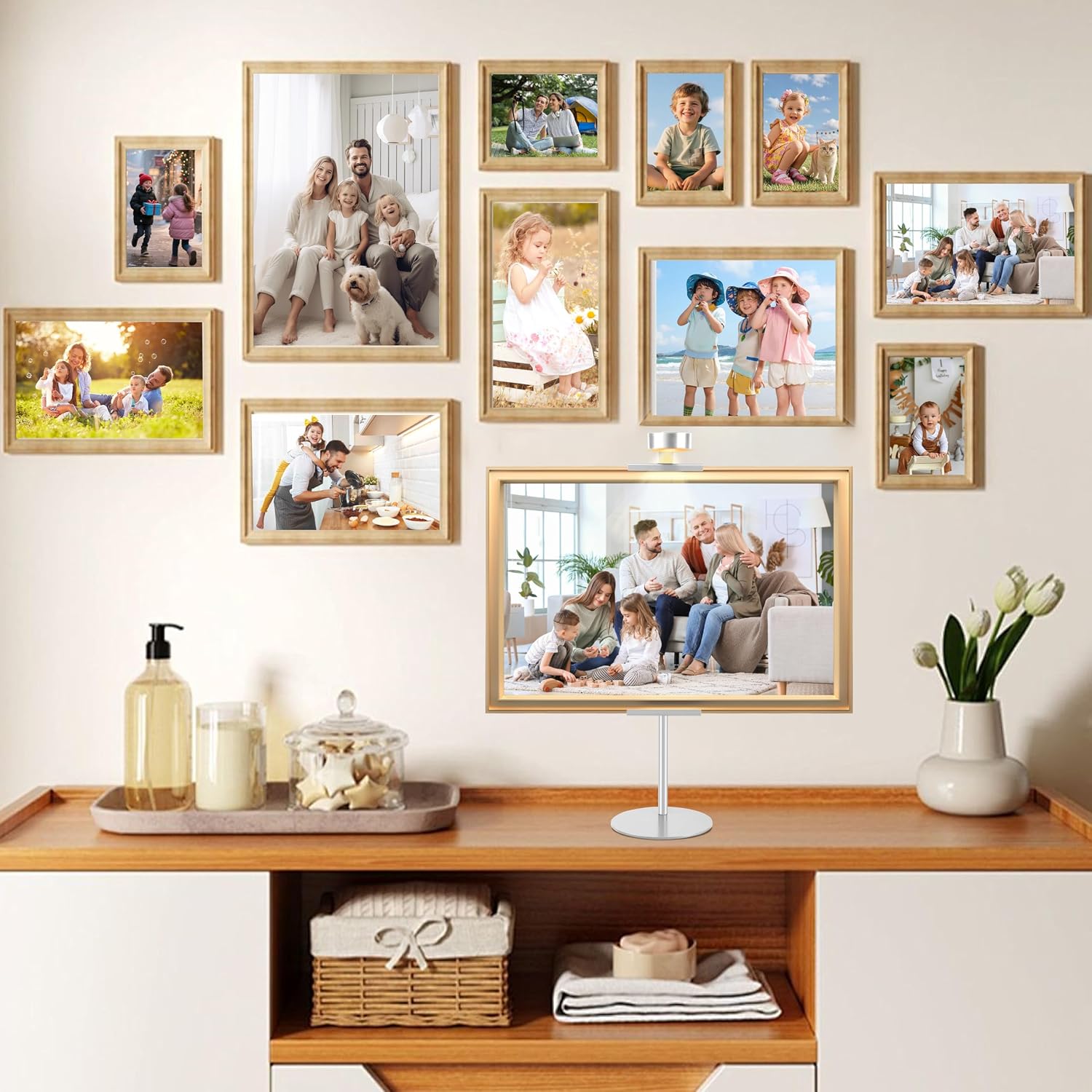 Holds Picture Frames up / Silver / 30 Inch
