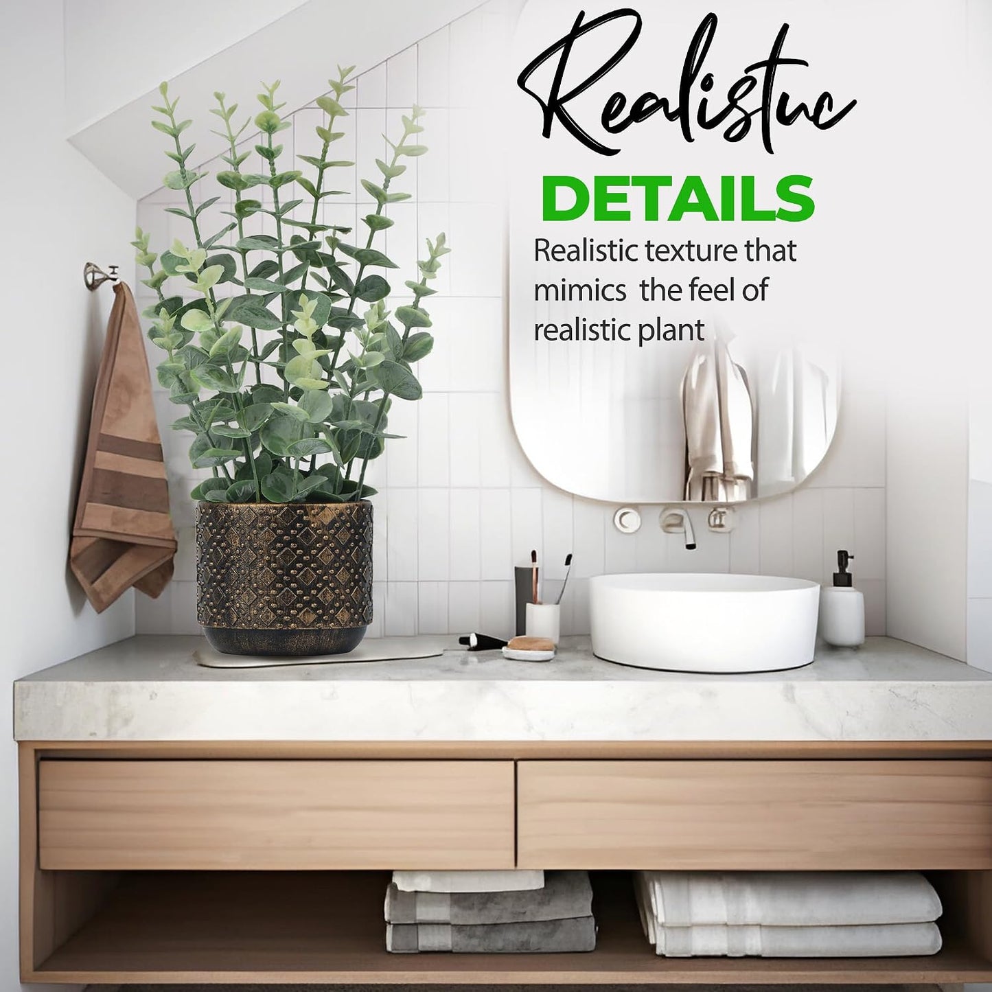 Artificial Plants Indoor Small / Eucalyptus Leaf