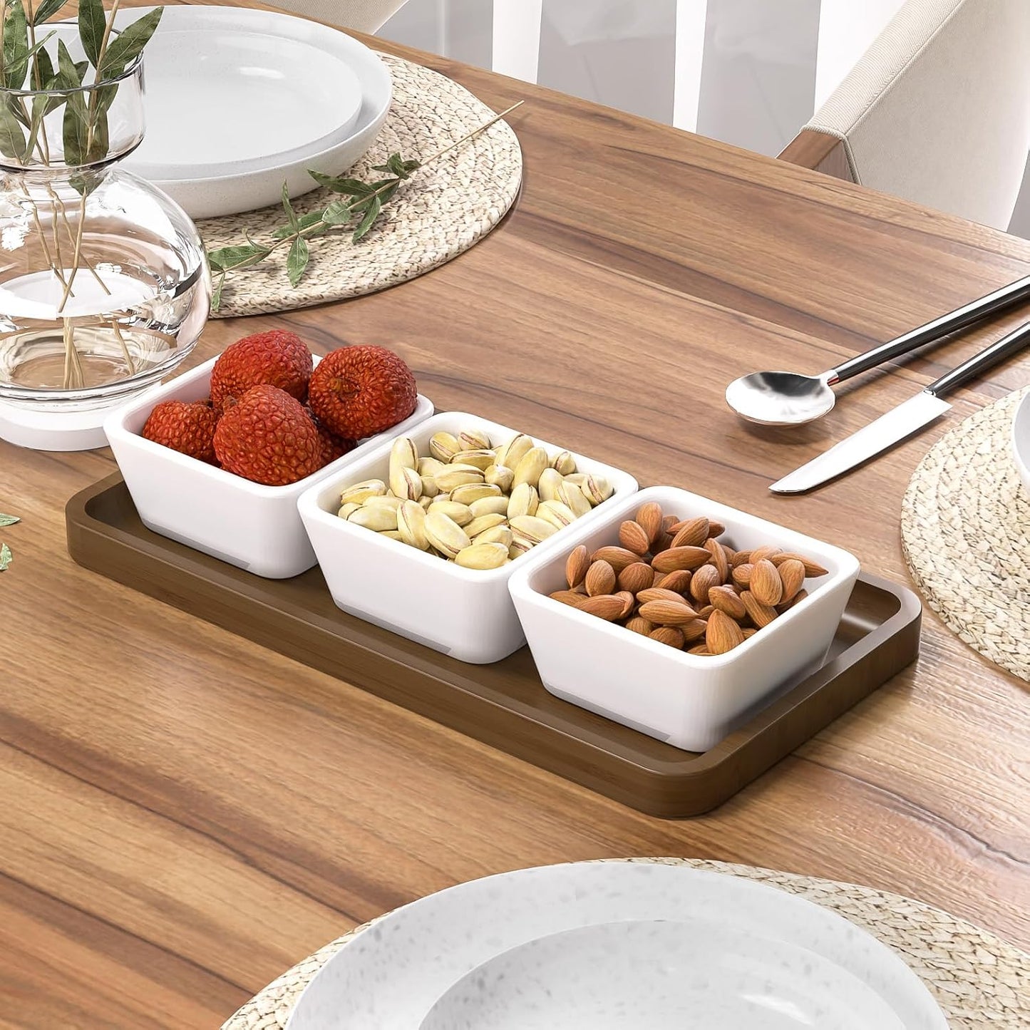 Candle / Bamboo Kitchen Tray / Brown / 11.8 x 6.1 x 0.8