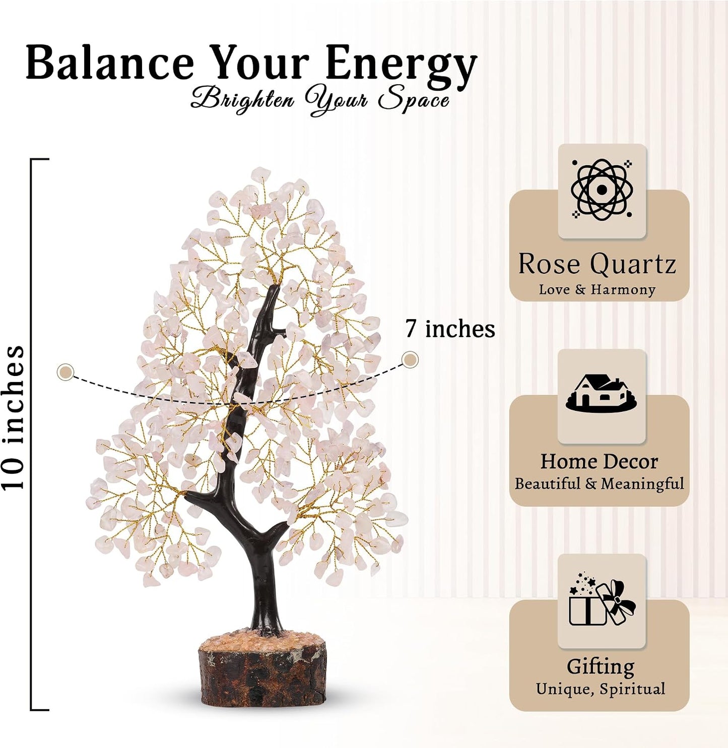 Tree Decoration 10 / Rose Quartz / Pink / 12 Inch