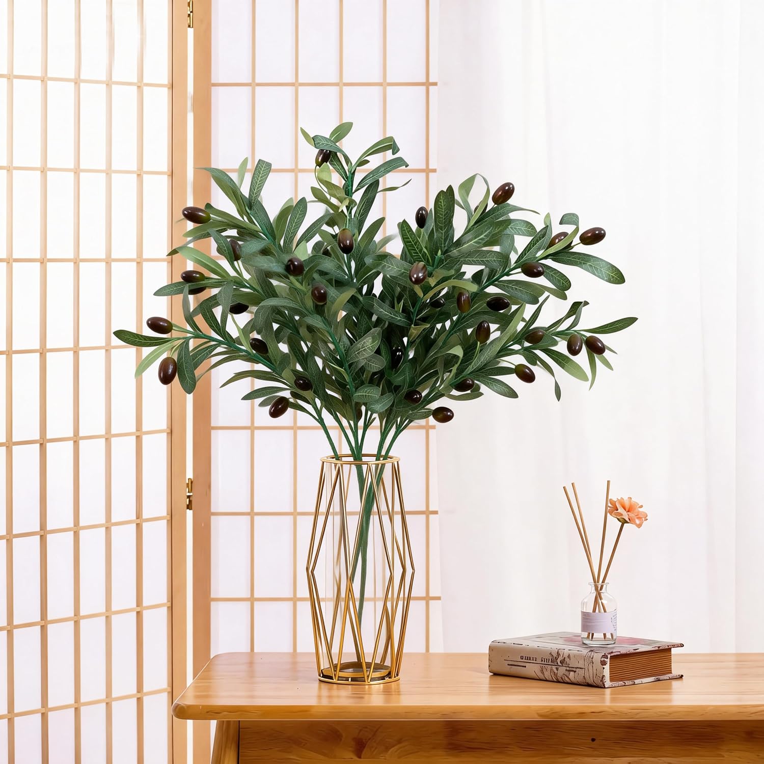 Faux Plant Stems / Green / 28.34 Inch / Set of 8