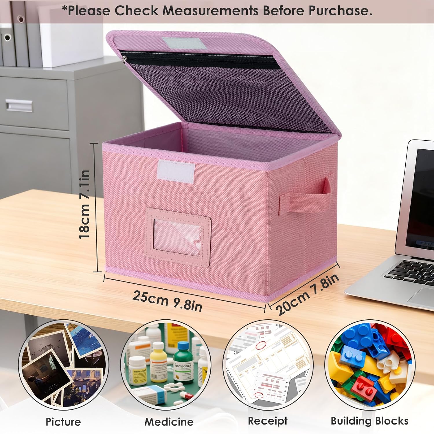 Storage Basket / Organizer Container / Pink