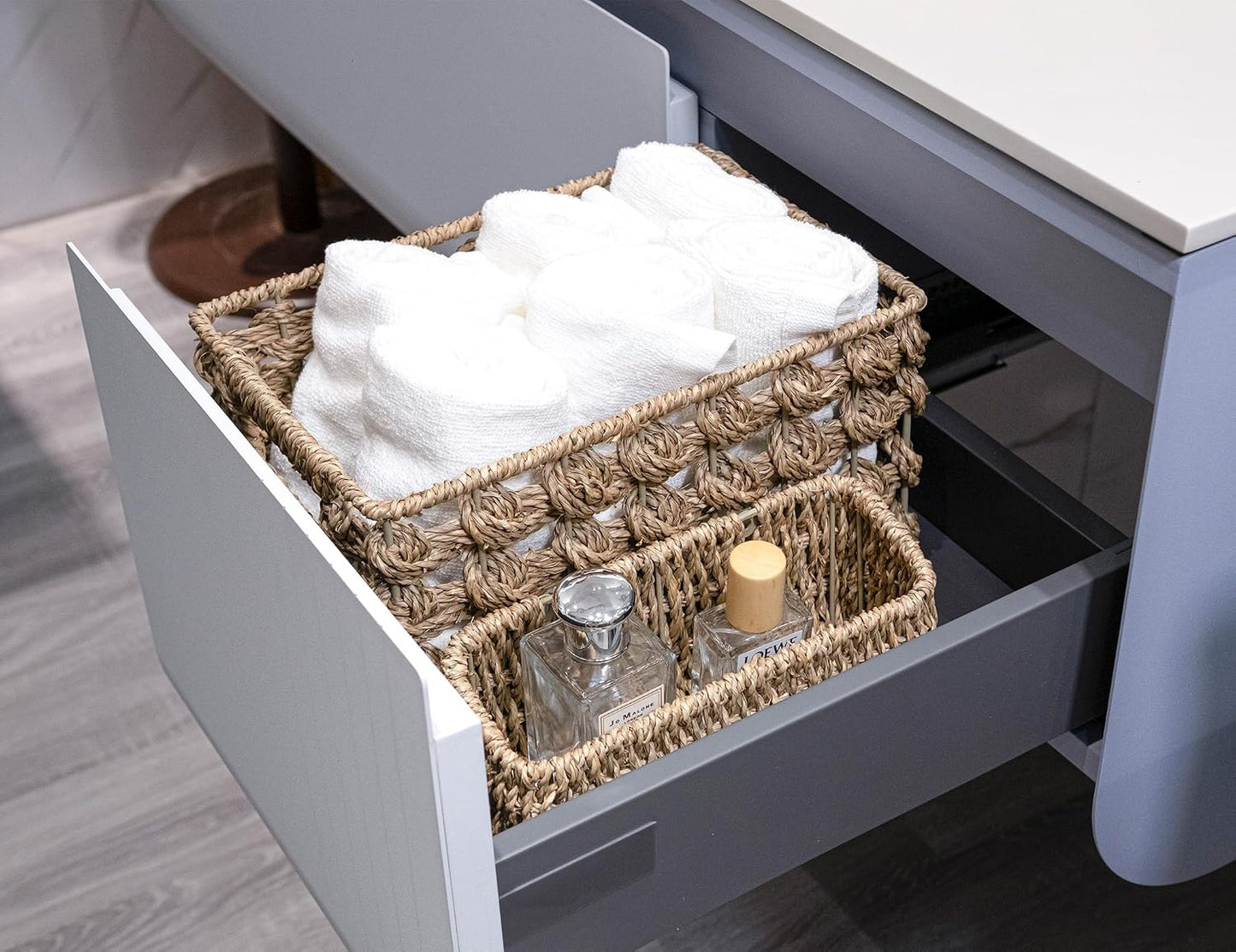 Wicker Storage Baskets / Natural Seagrass