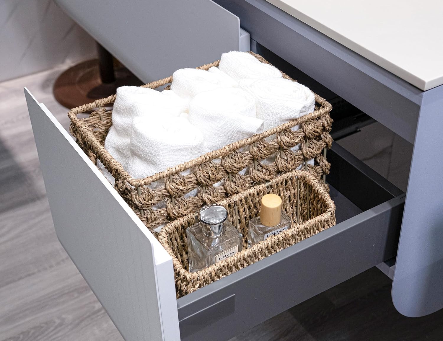 Wicker Storage Baskets / Natural Seagrass