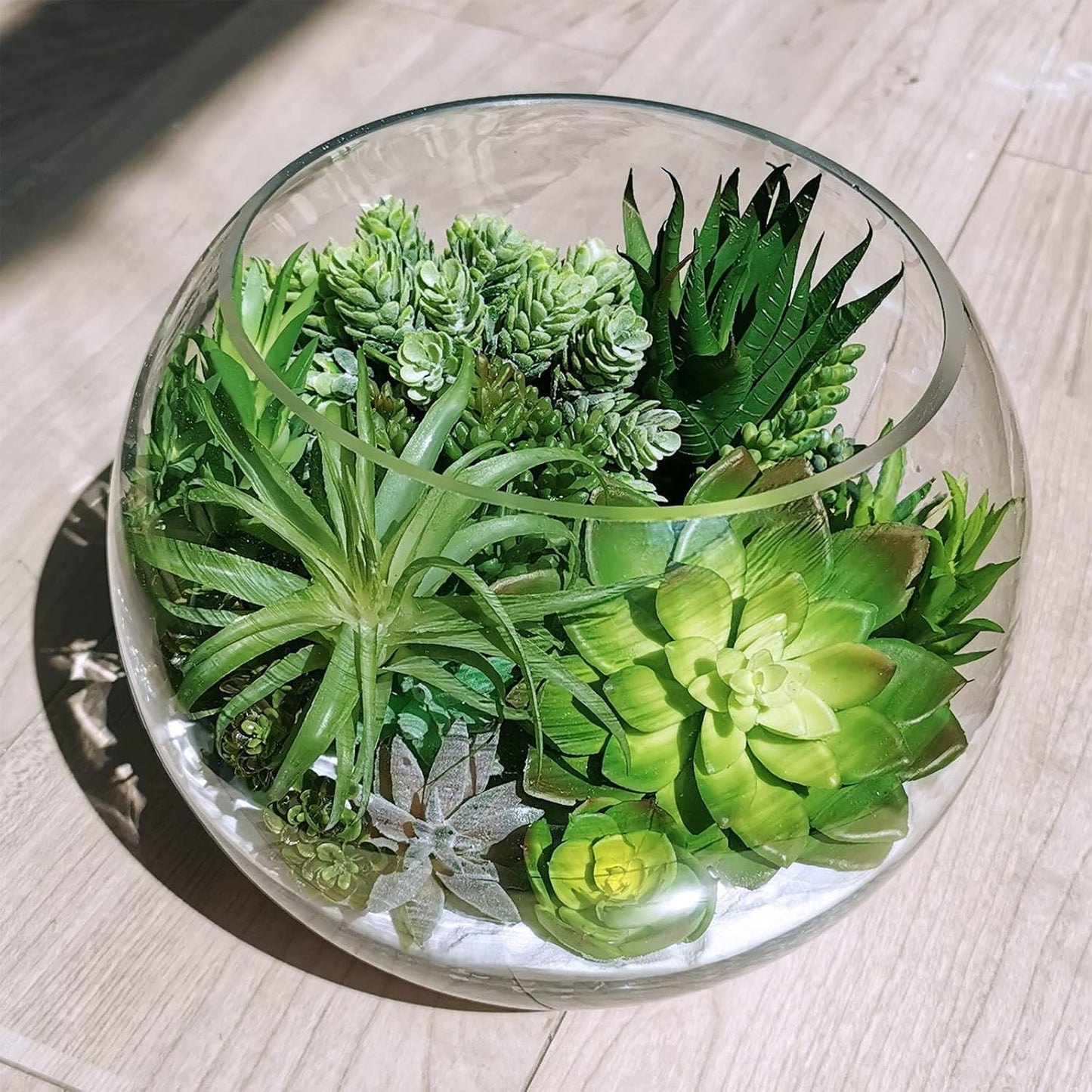 Assorted Artificial Succulents Plants Unpotted Small Hanging Succulent Aloe Fake / Green / Set of 19