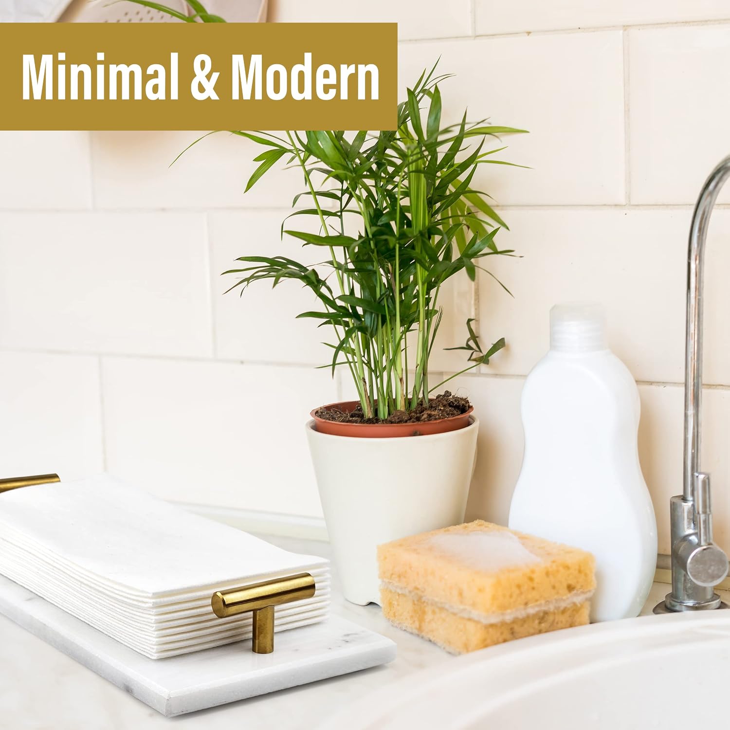 Marble-Tray / Guest Towel Holder Tray / White