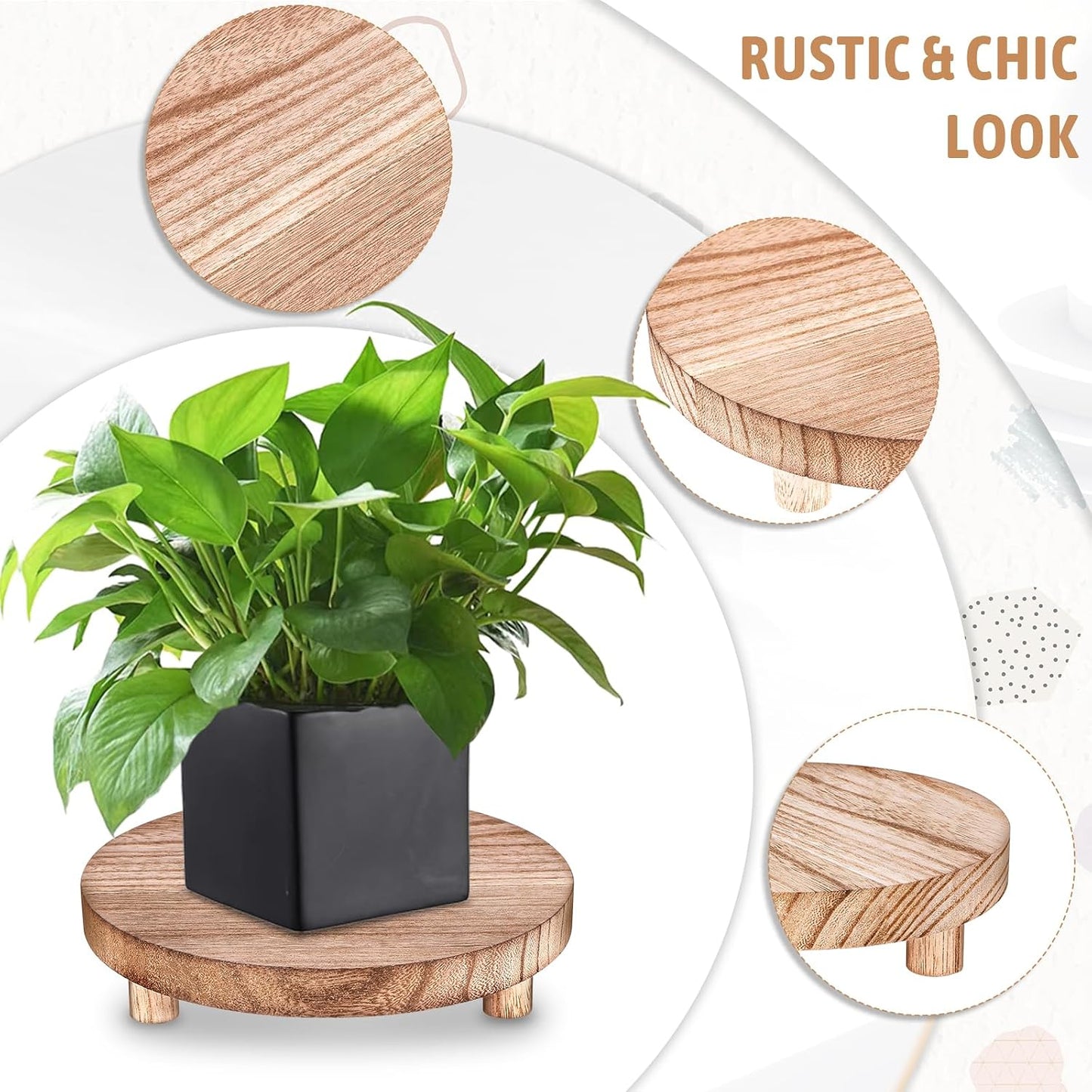 Wood Risers Display Stands Wooden Risers / Set of 4