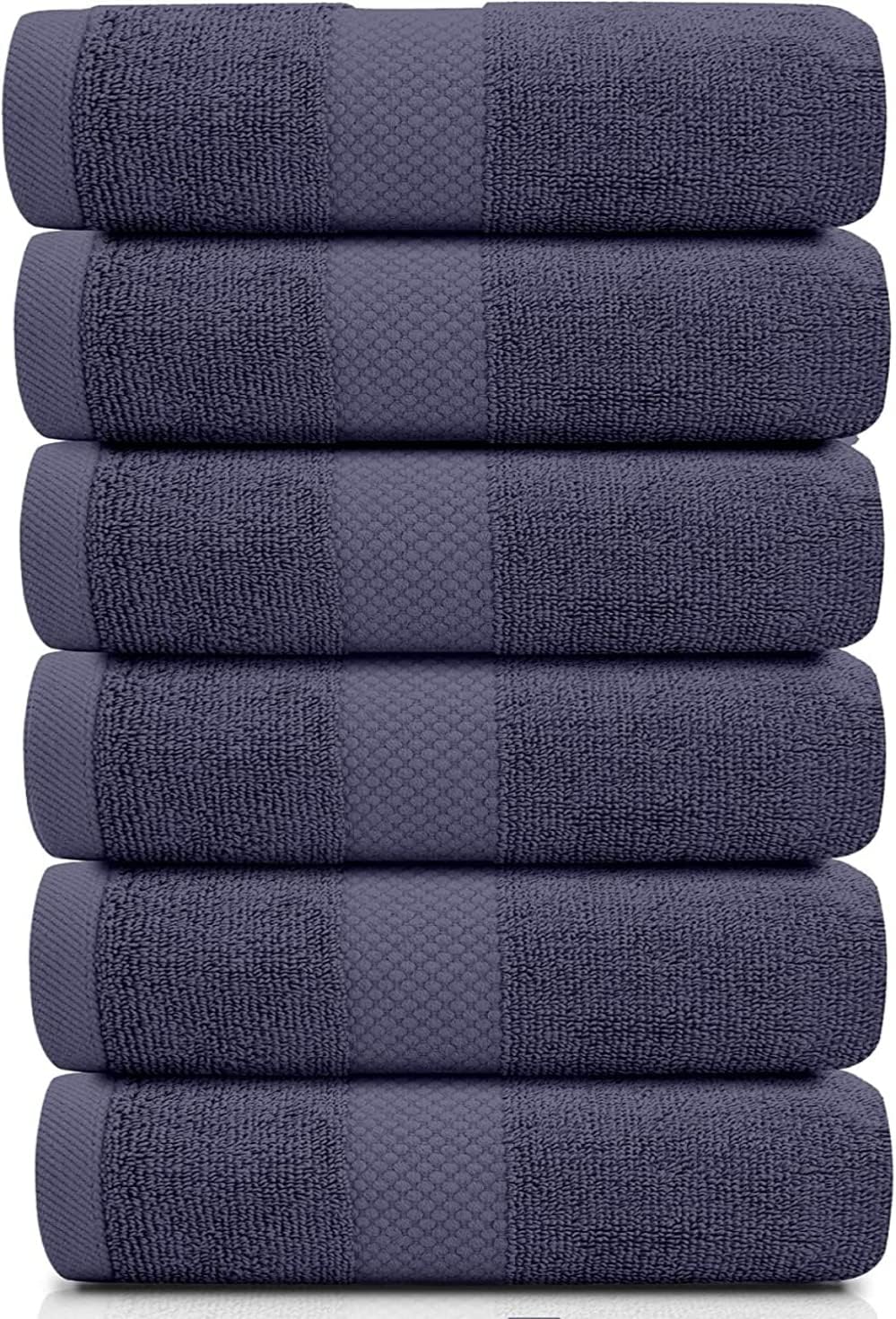 White Classic Luxury Navy Blue Hand Towels - Soft 100% Turkish Cotton | Highly Absorbent Hotel spa Bathroom Towel