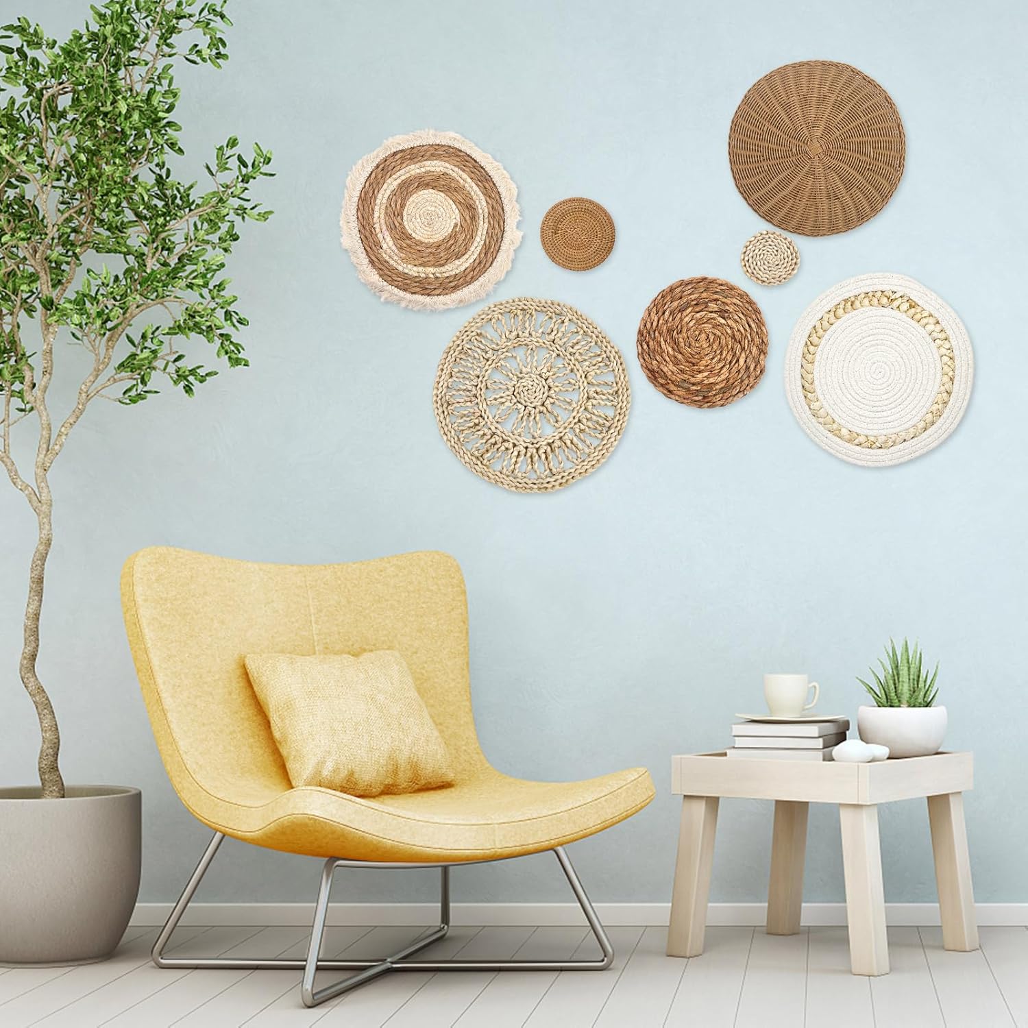 Boho Wall Baskets / Set of 7