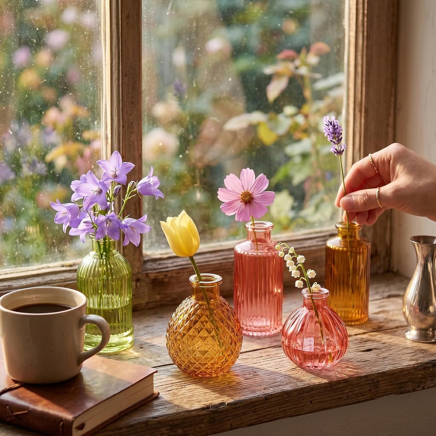Glass Bud Vase Set / Colorful / Set of 40