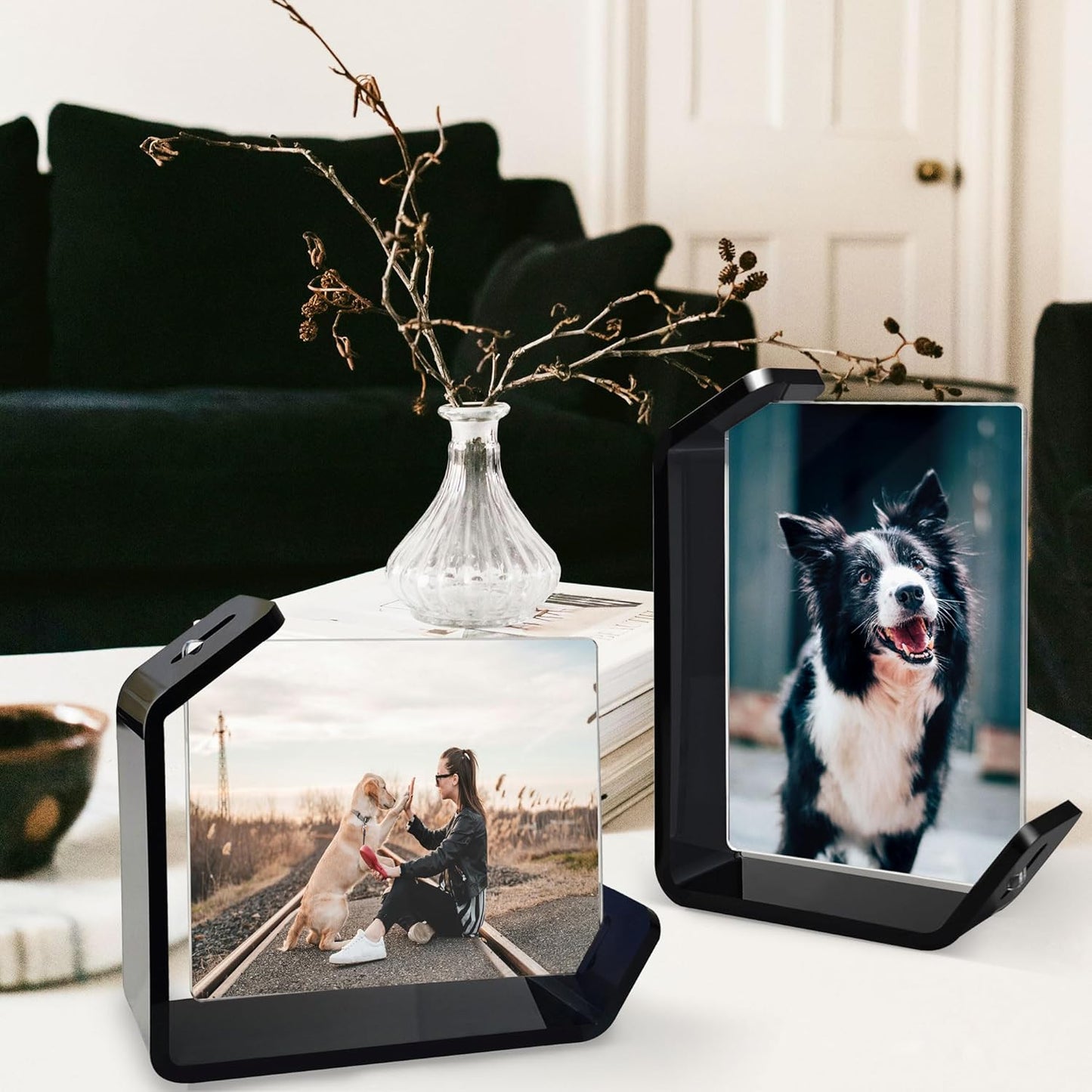 Color Acrylic Photo Frames / 5 x 7 / Black / Set of 2