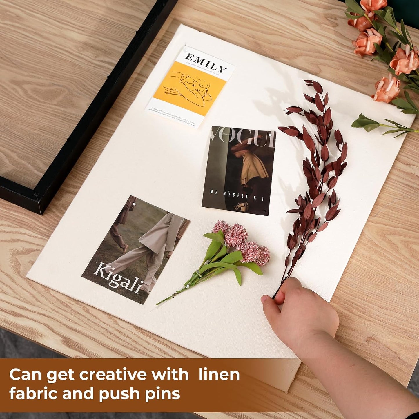 Muzilife 16x20 Large Shadow Box Wood Picture Frame, Tempered Glass, Black | FSC-Certified MDF | Soft Acid-free Linen