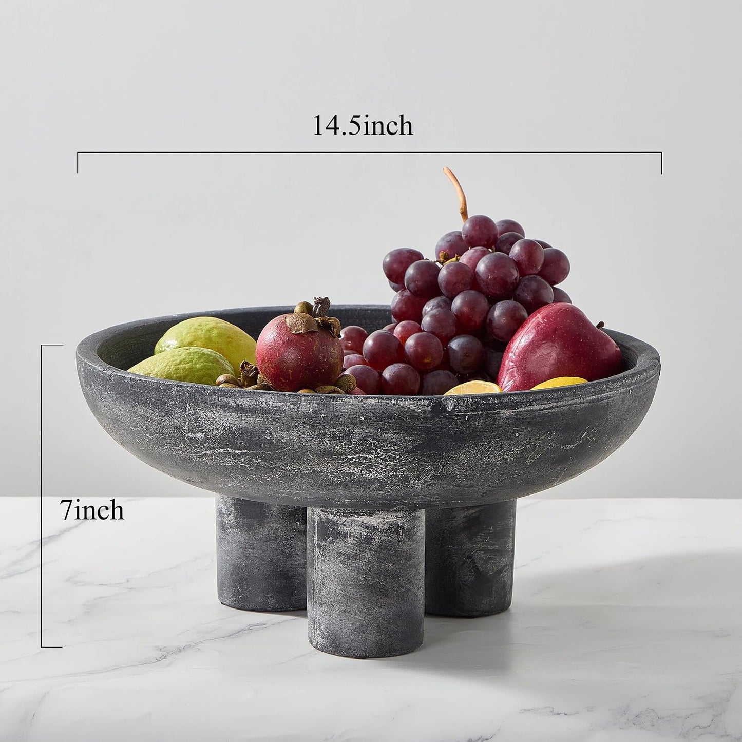 Ceramic Decorative Bowl / 14.5" Large Fruit Bowl