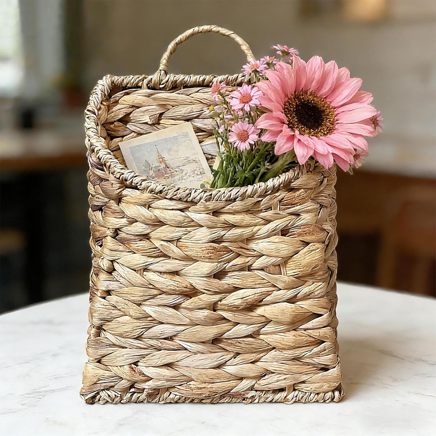 Woven Wall Hanging Basket / Woven Color